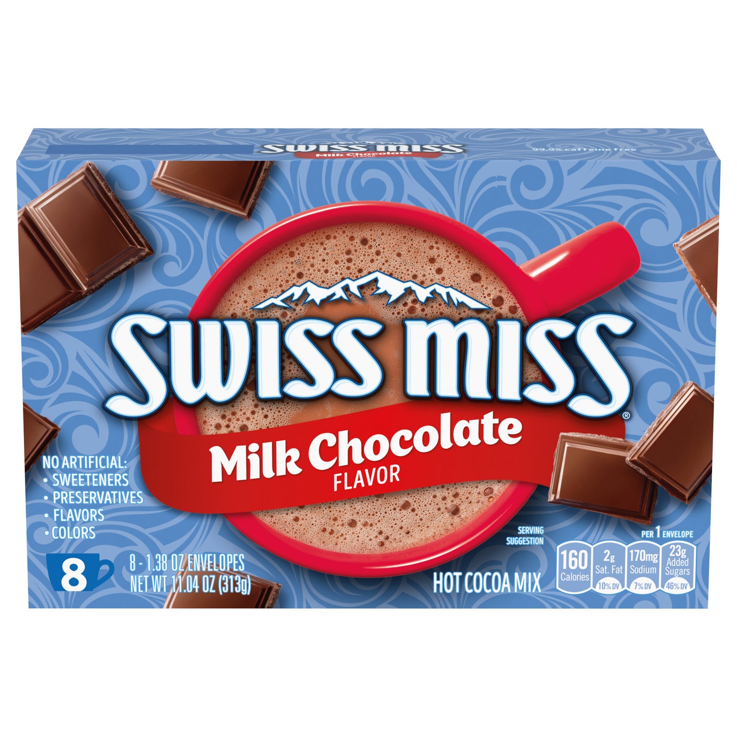 Swiss Miss Milk Chocolate Flavored Hot Cocoa Mix, 8 Count Hot Cocoa Mix Packets