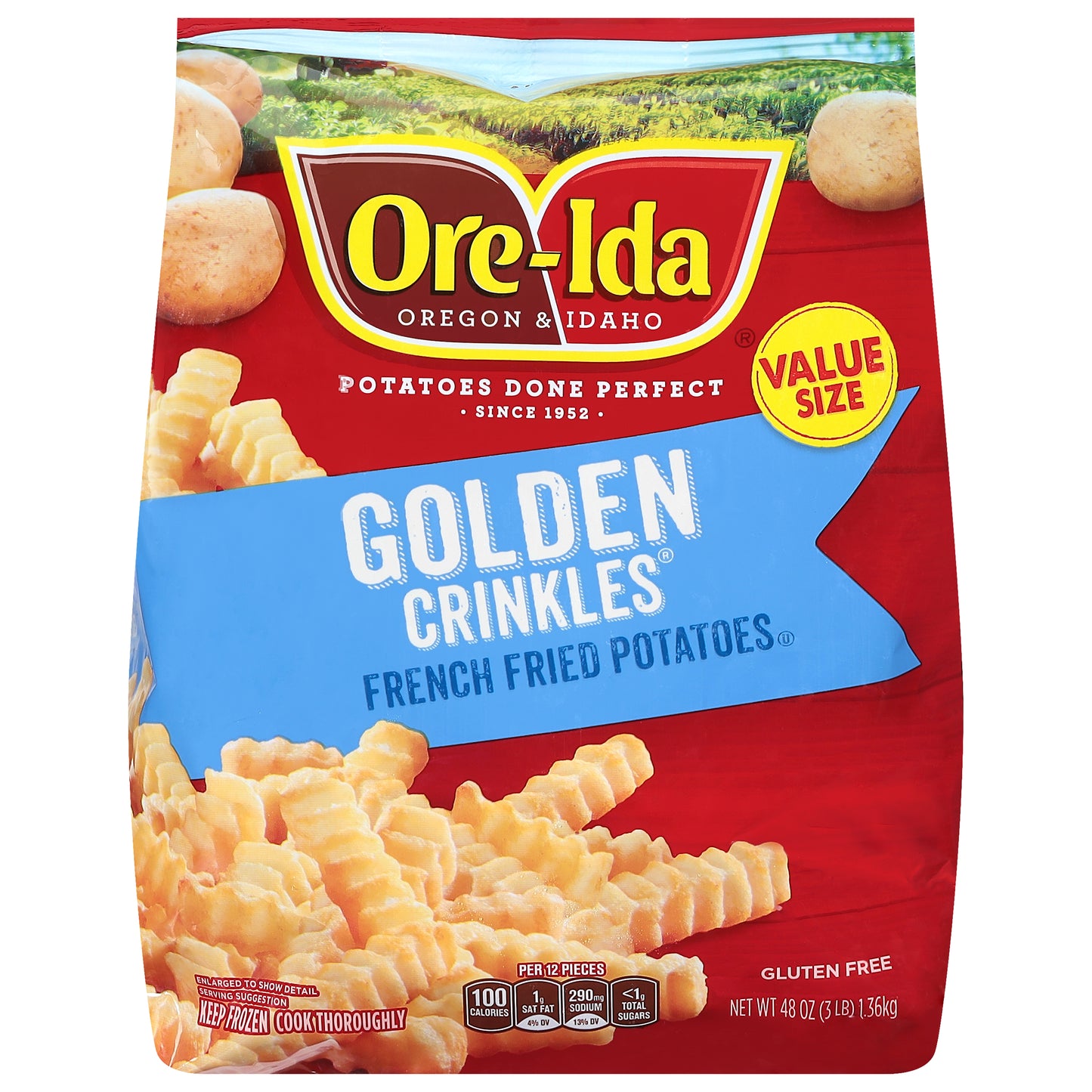 Ore-Ida Value Size Golden Crinkles French Fried Potatoes 48 oz