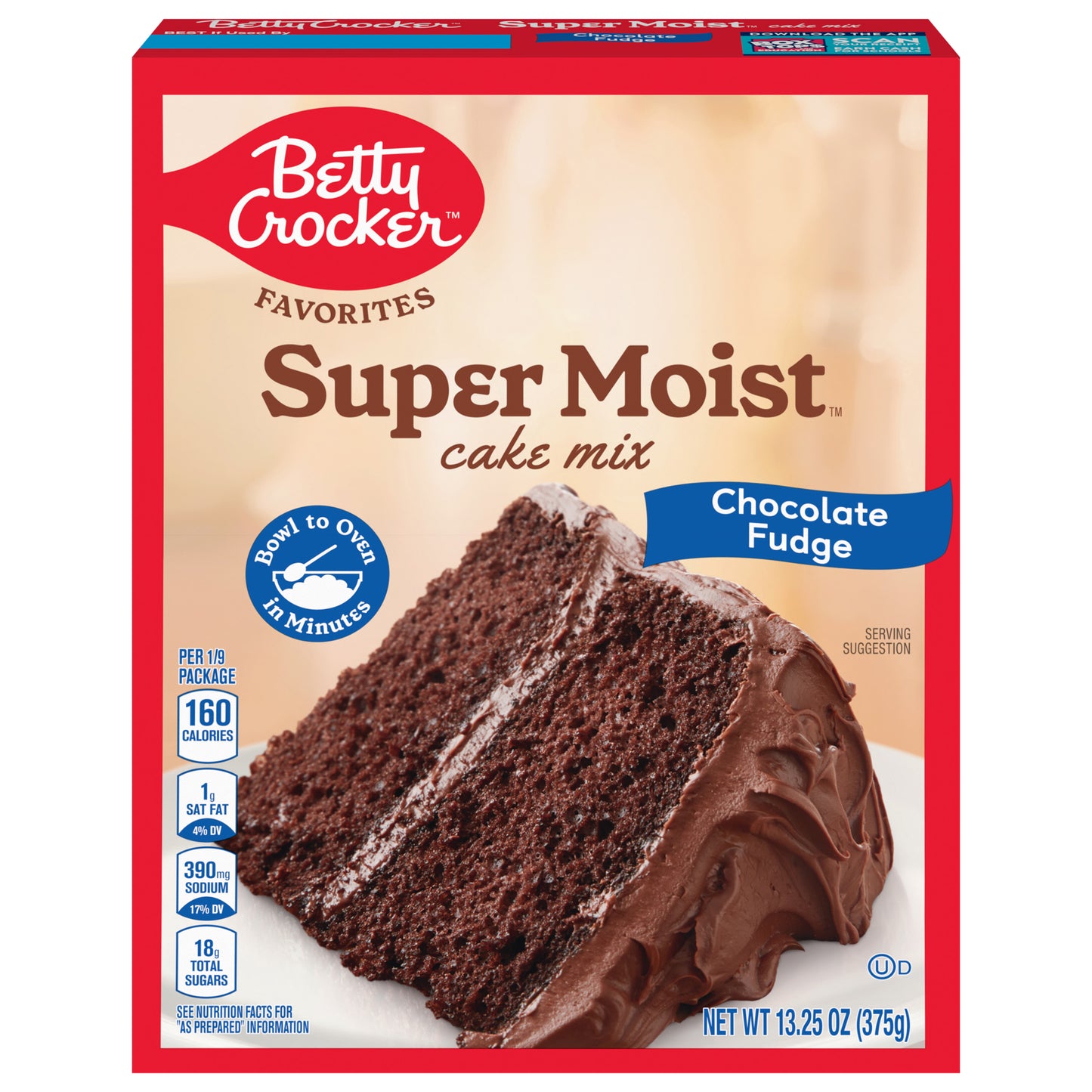 Betty Crocker Favorites Super Moist Chocolate Fudge Cake Mix, 13.25 oz