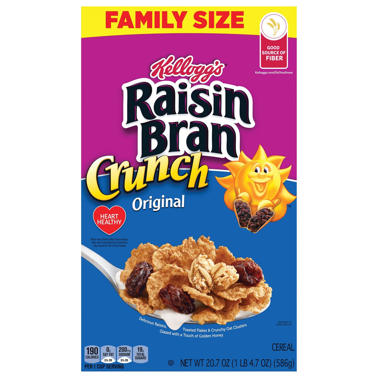 Kellogg's Raisin Bran Crunch Breakfast Cereal Original, 20.7 oz