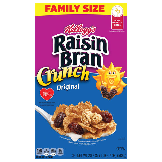 Kellogg's Raisin Bran Crunch Breakfast Cereal Original, 20.7 oz
