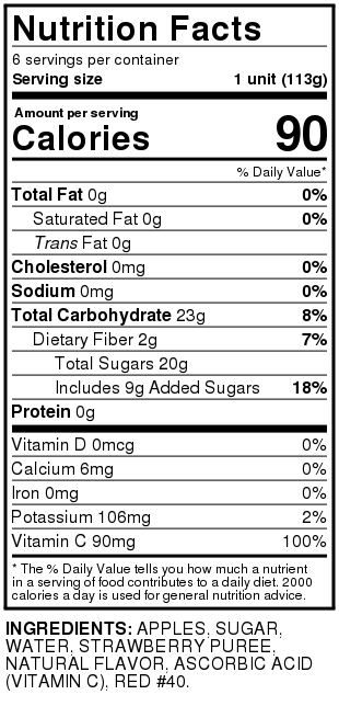 Strawberry Flavored Applesauce