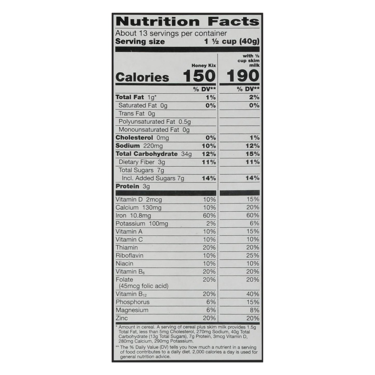 Honey Kix Lightly Sweetened Corn Cereal Family Size 18 oz