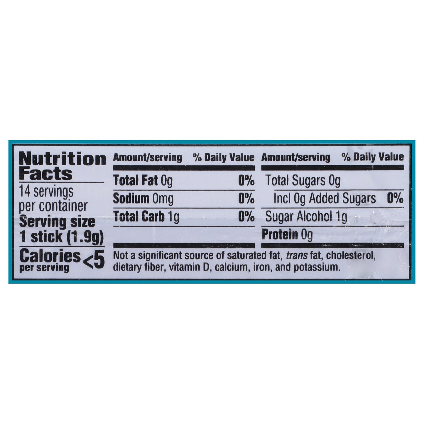 Trident Sugar Free Wintergreen Gum 14 Sticks