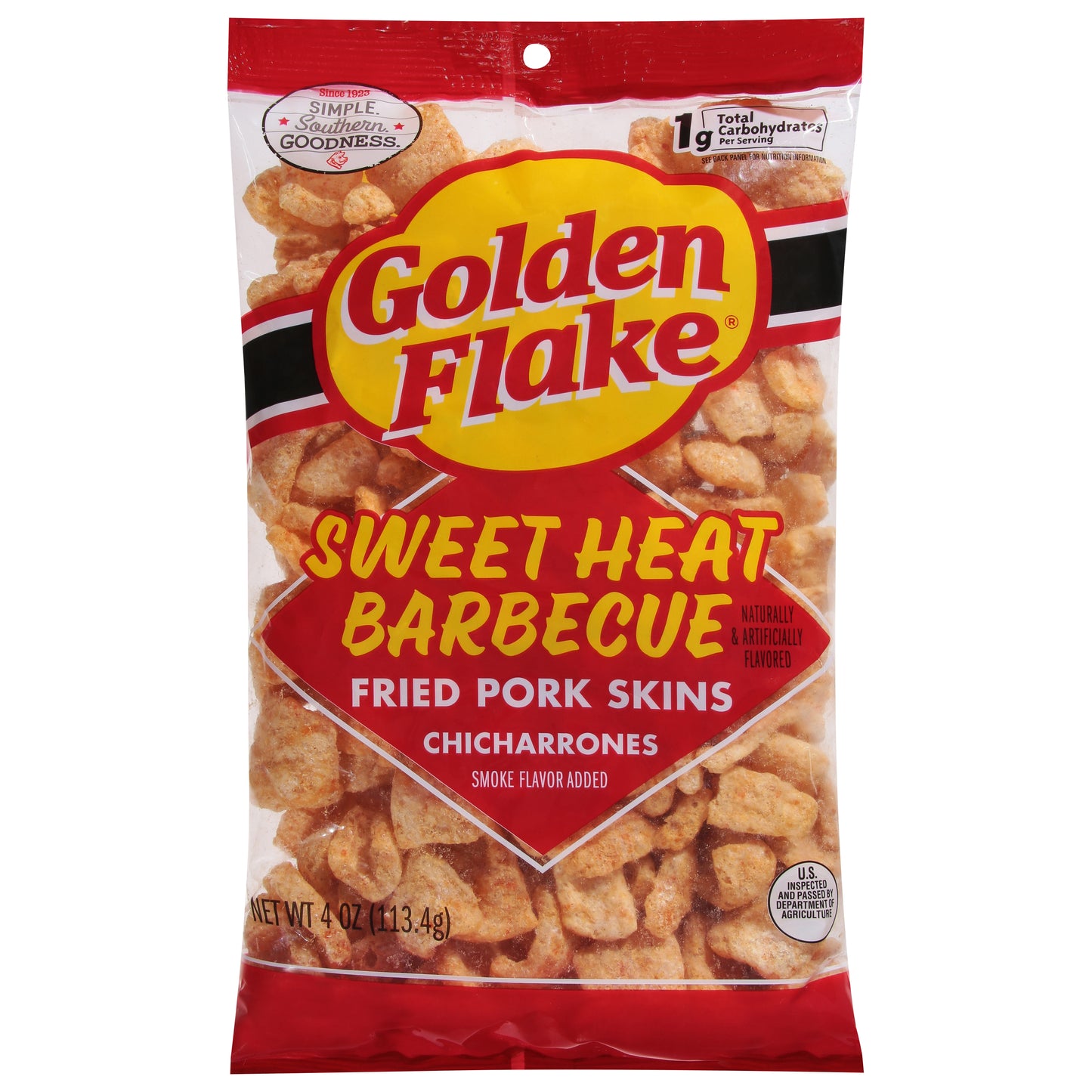 4 oz Golden Flake Sweet Heat Pork Rind