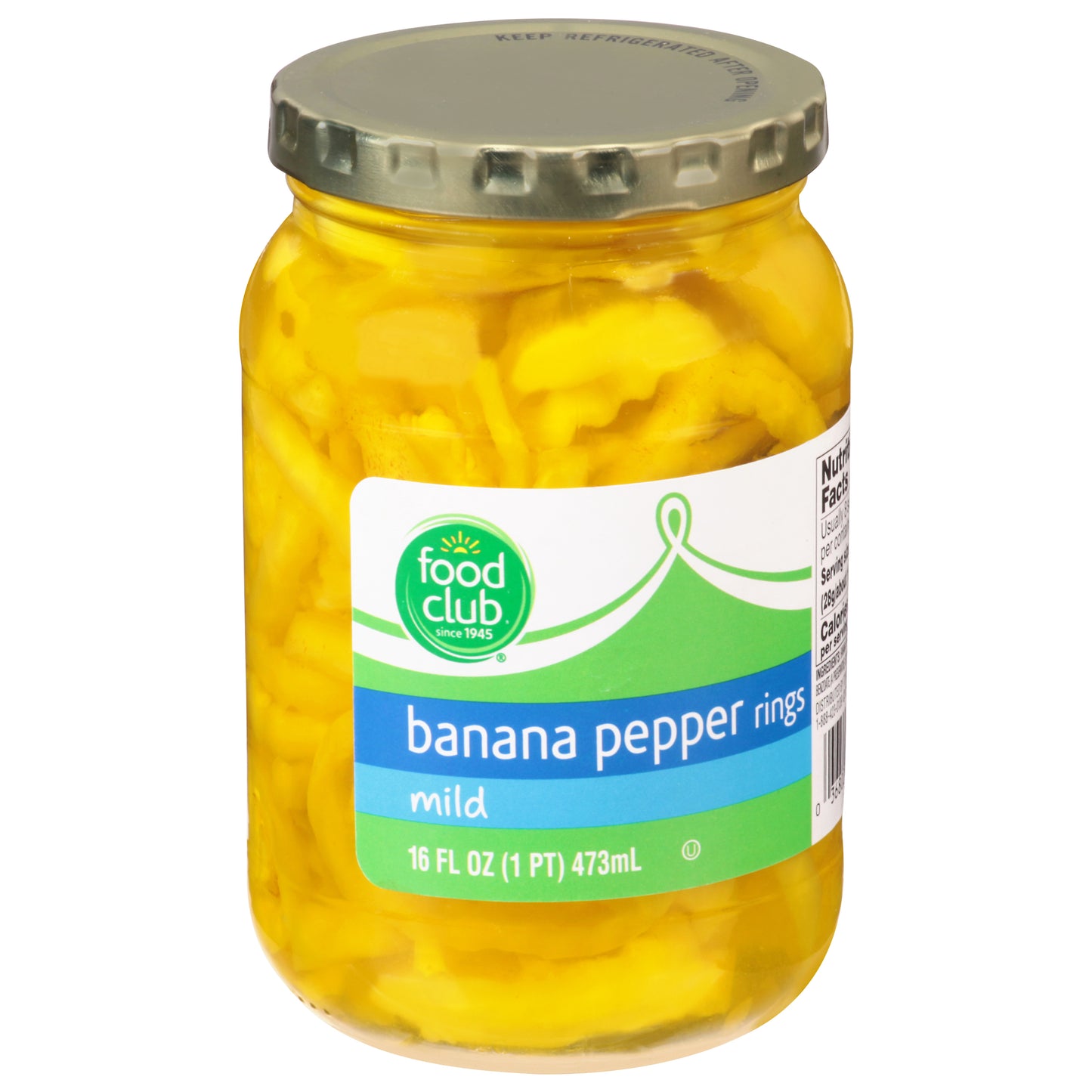 Food Club Mild Banana Pepper Rings 16 fl oz