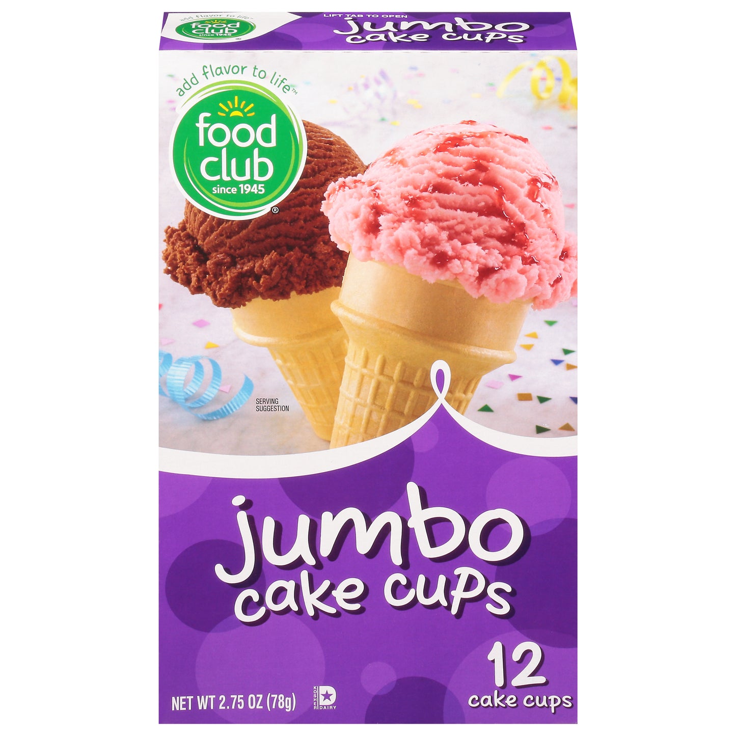 Food Club Jumbo Cake Cups 12 ea