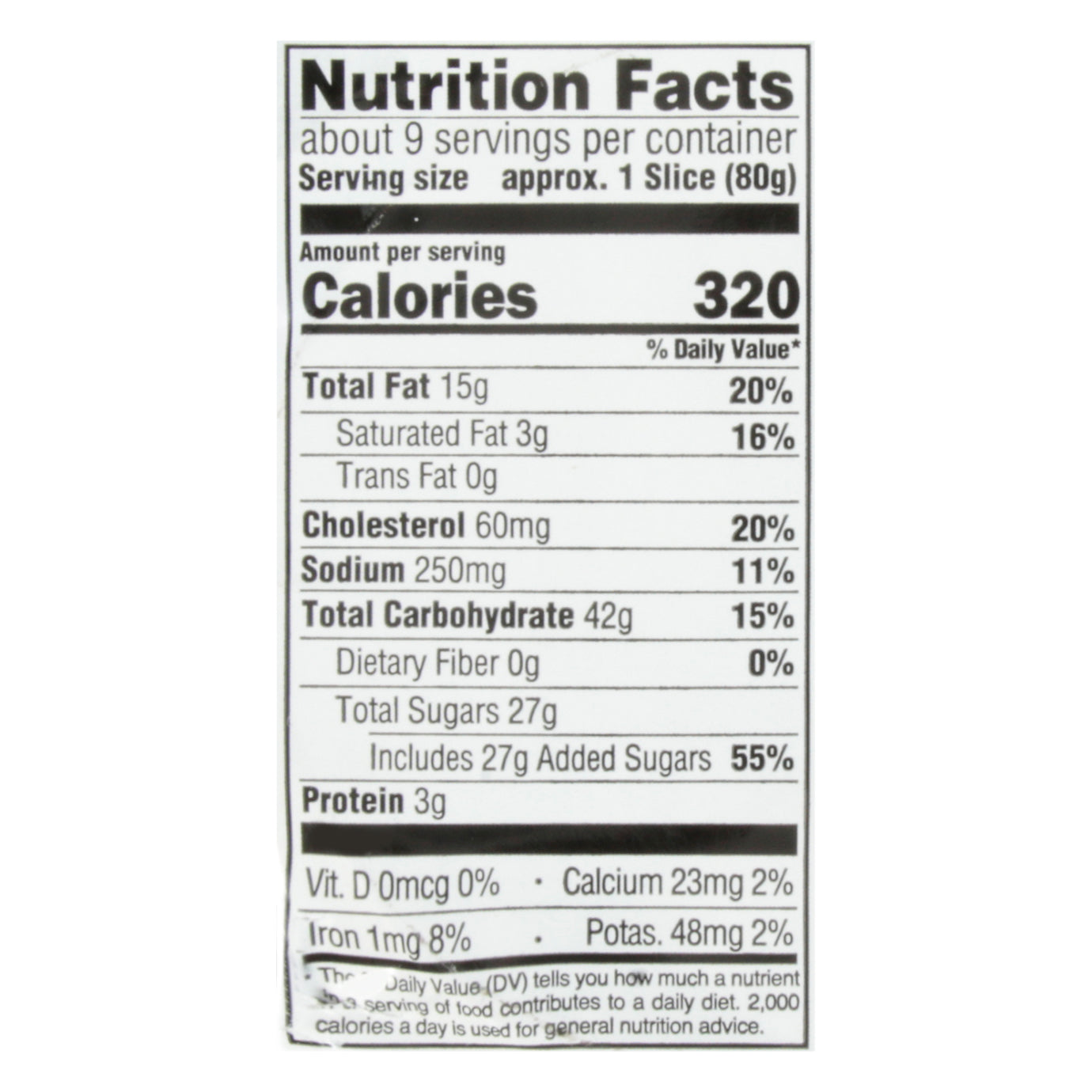 Cafe Valley Bakery Orange Crush Cake 26 oz