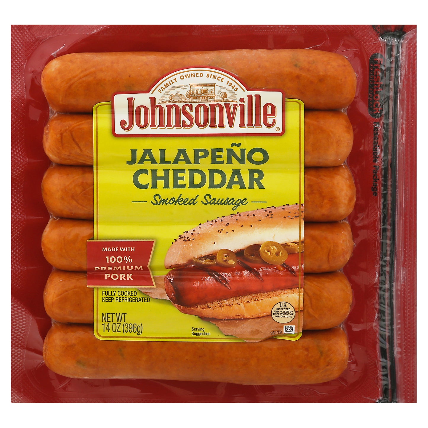 Johnsonville Jalapeno Cheddar Smoked Sausage 14 oz