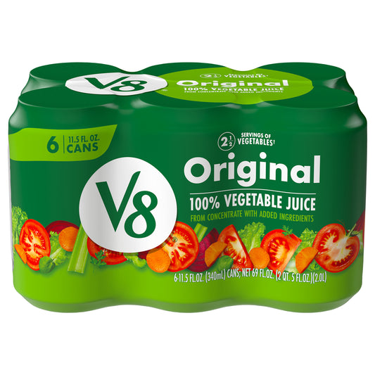 V8 Original 100% Vegetable Juice 6 - 11.5 fl oz Cans