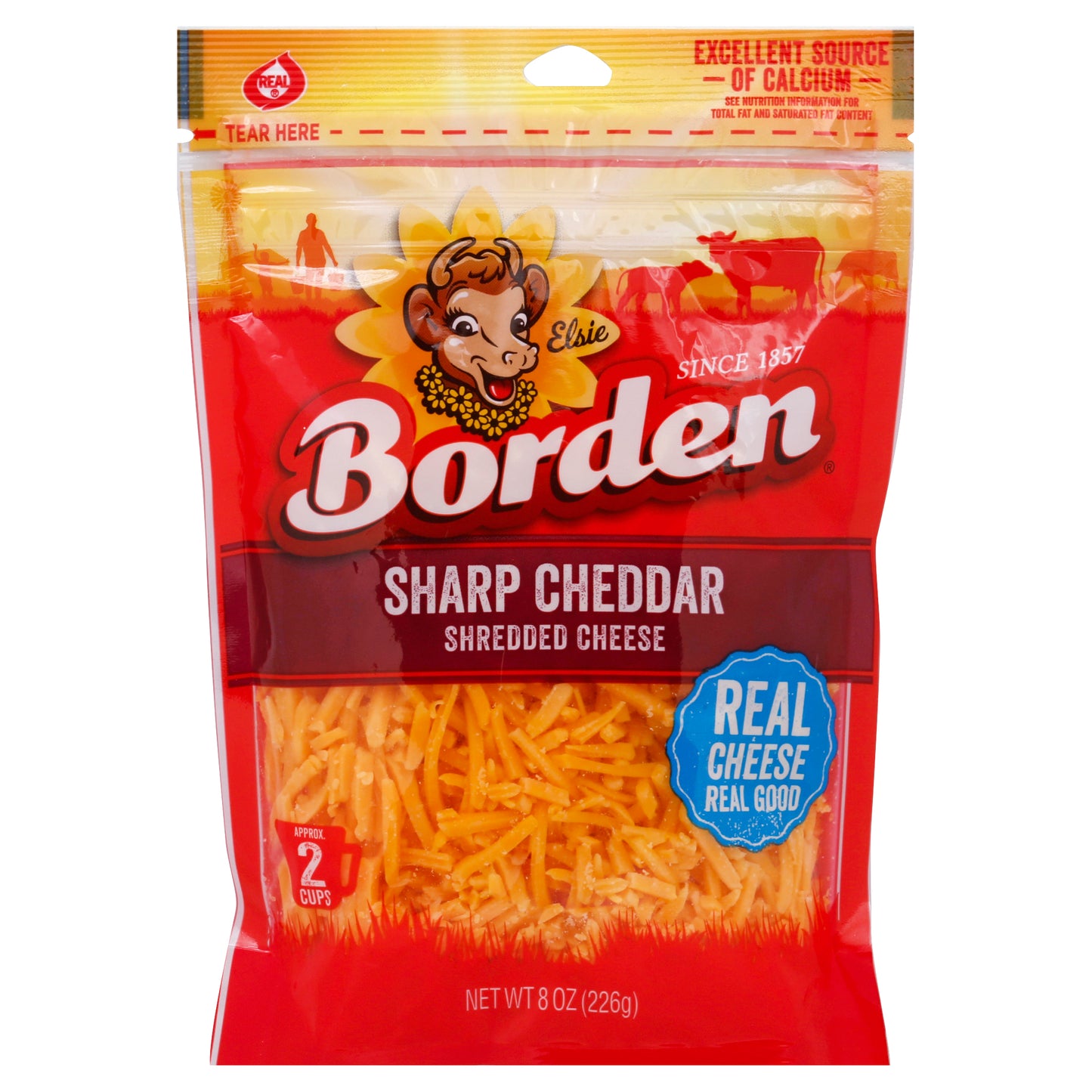 Borden Shredded Cheese 8 oz