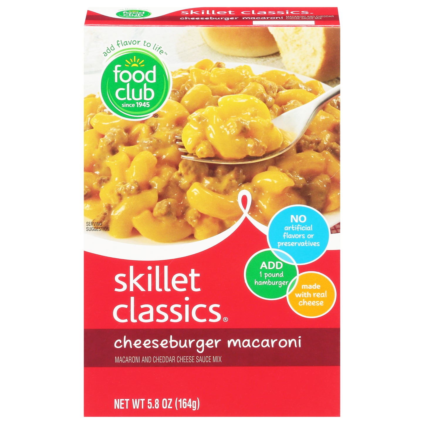 Food Club Cheeseburger Macaroni Skillet Classics 5.8 oz