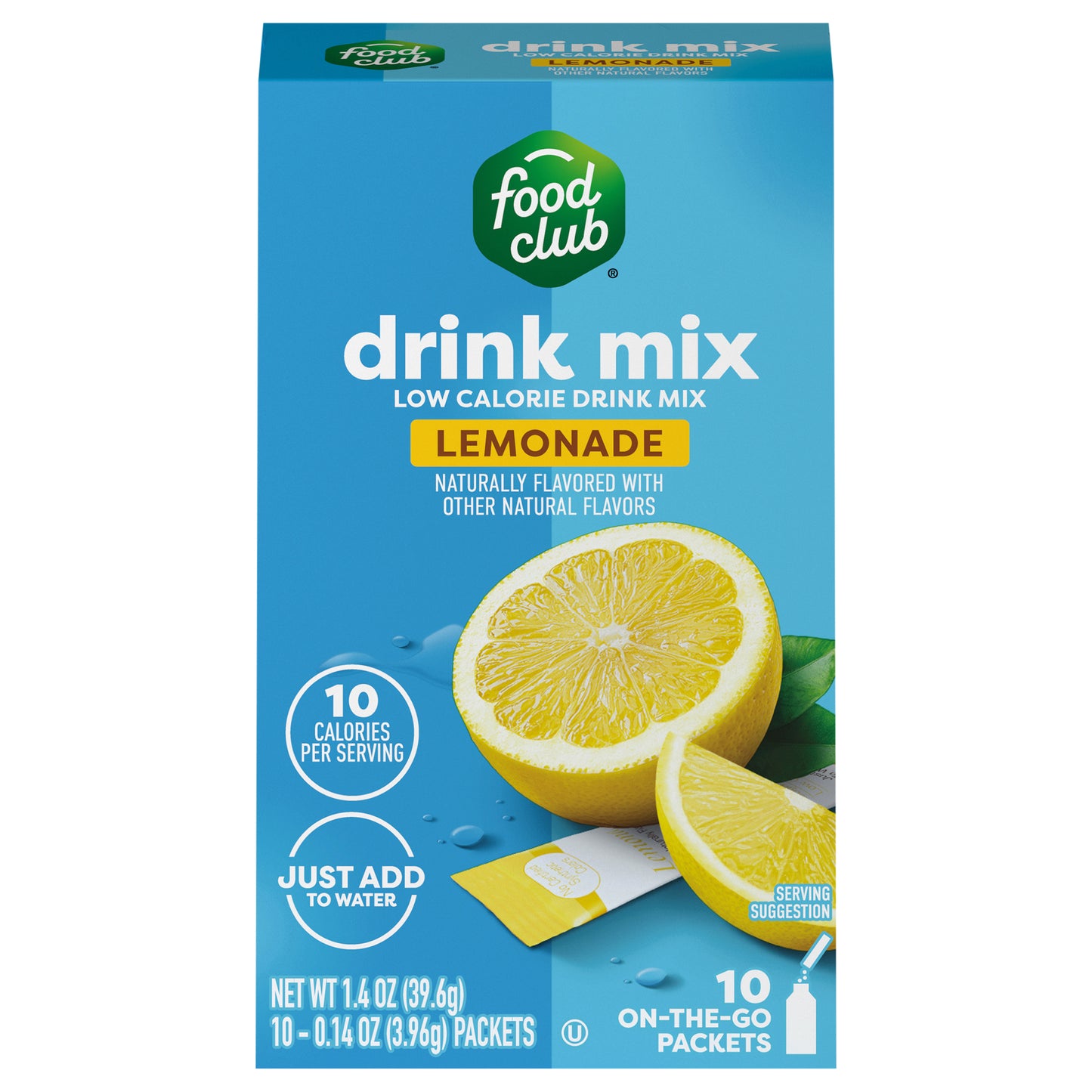Food Club Low Calorie Lemonade Drink Mix 10 ea