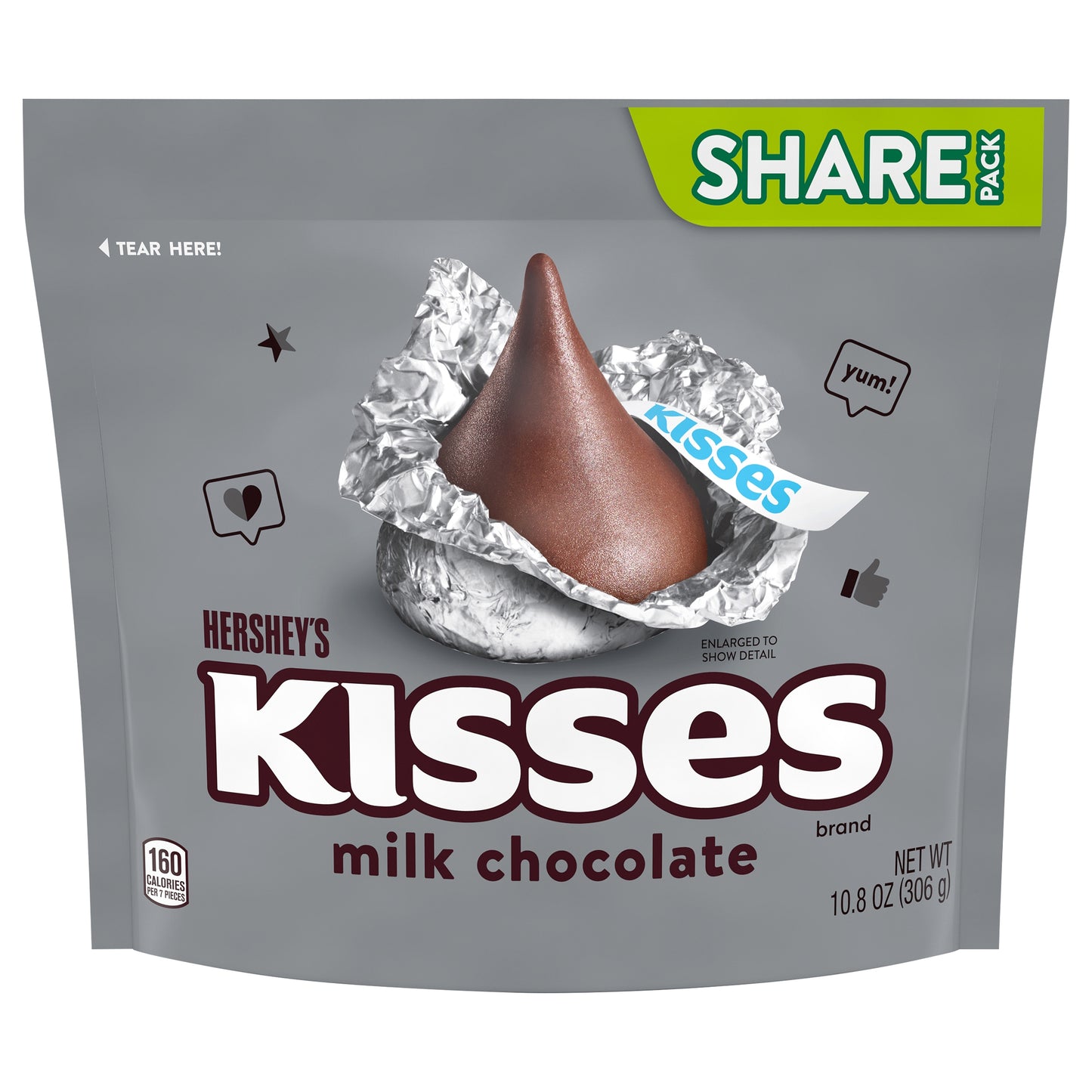 HERSHEY'S KISSES Milk Chocolate Easter Candy Share Pack