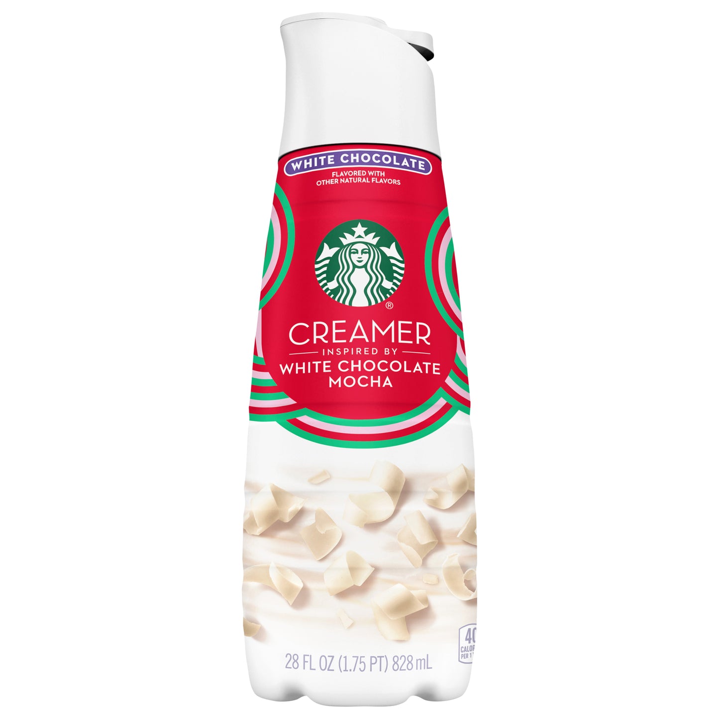 Starbucks White Chocolate Flavored Coffee Creamer, Inspired by White Chocolate Mocha, 28 fl oz