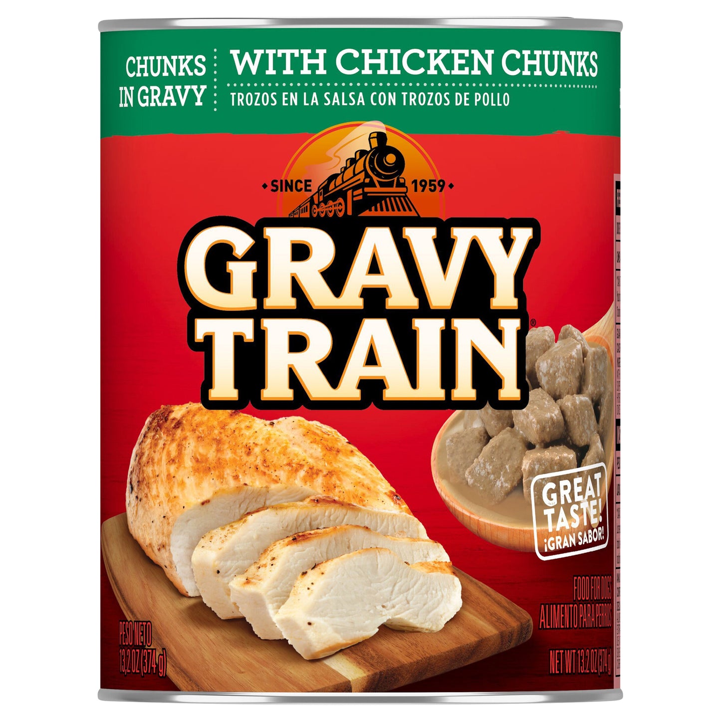 Gravy Train Chunks in Gravy With Chicken Chunks, Wet Dog Food, 13.2 Oz Can