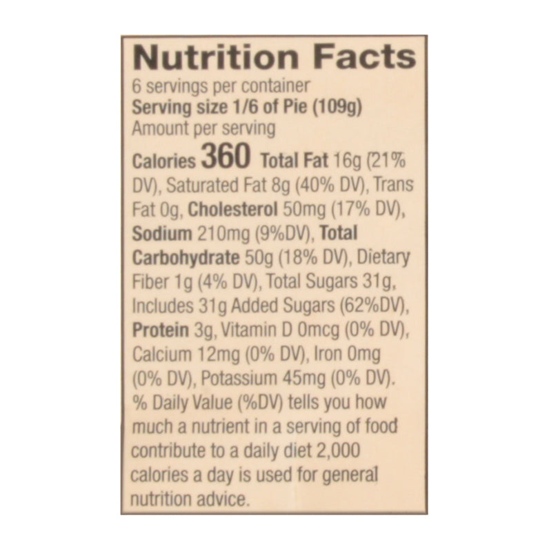 Quality Bakery 8 Inch Lemon Chess Pie 23 oz