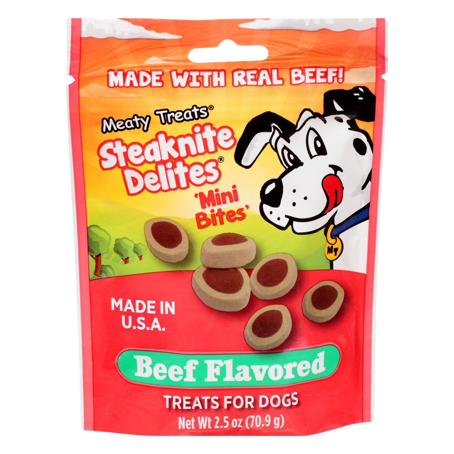 Meaty Treats Steaknite Delites Mini Bites Beef Flavored Treats for Dogs 2.5 oz