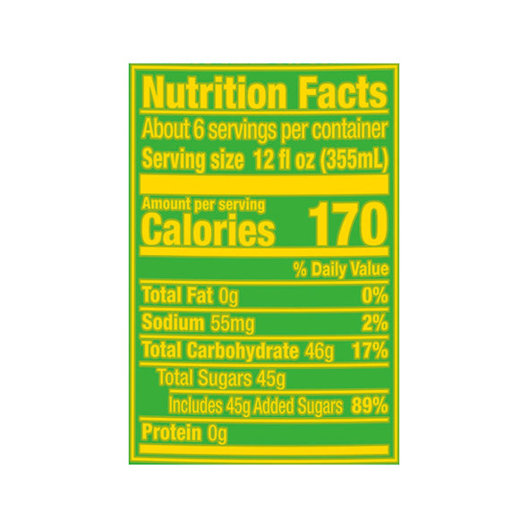 Sun Drop Citrus Soda 2 lt Bottle