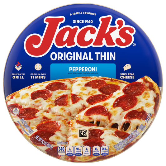Jack's Original Thin Crust Pepperoni Frozen Pizza 14.392 oz.