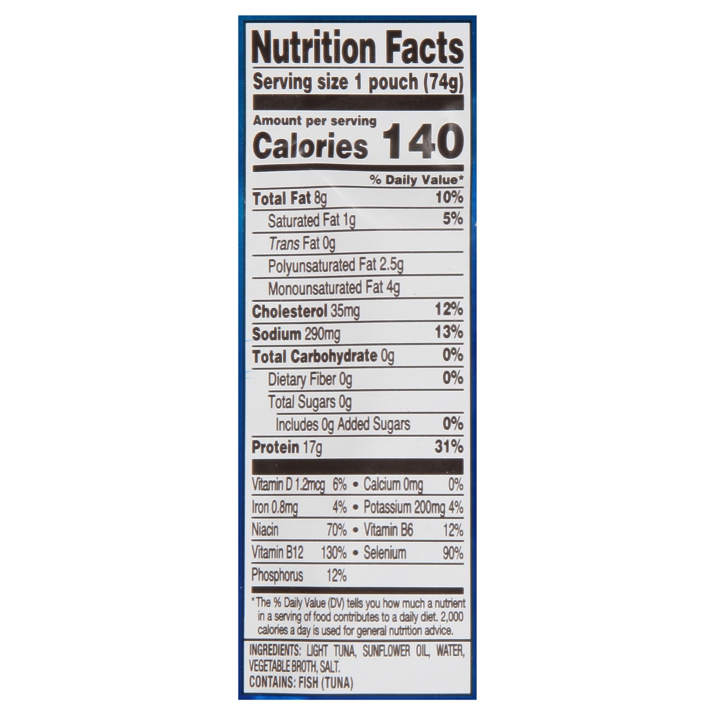 StarKist Wild Caught Light Tuna in Sunflower Oil 2.6 oz