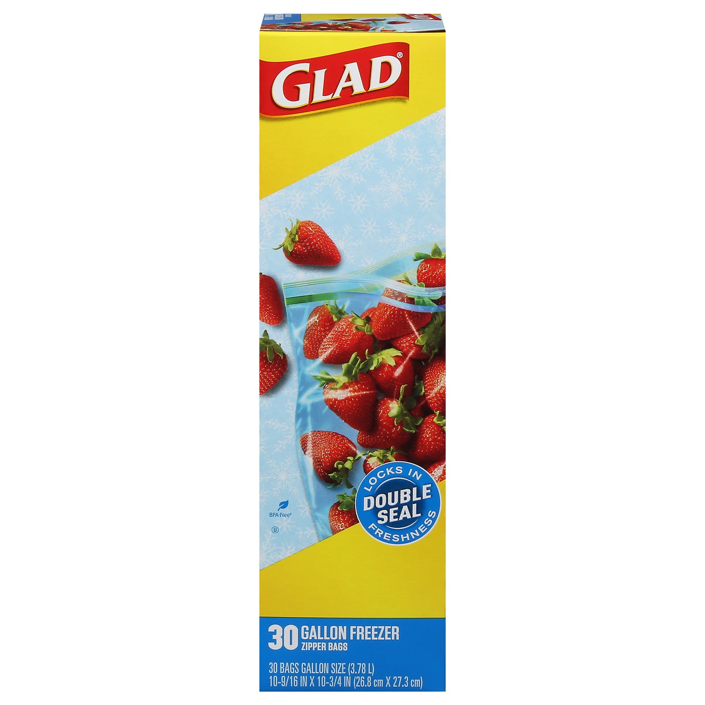 Glad Gallon Freezer Zipper Bags 30 ea