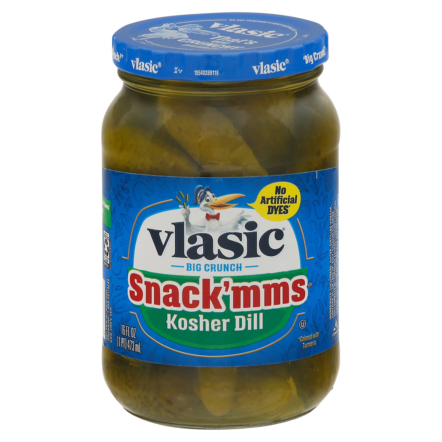 Vlasic Snack'mms Kosher Dill Pickles 16 fl oz