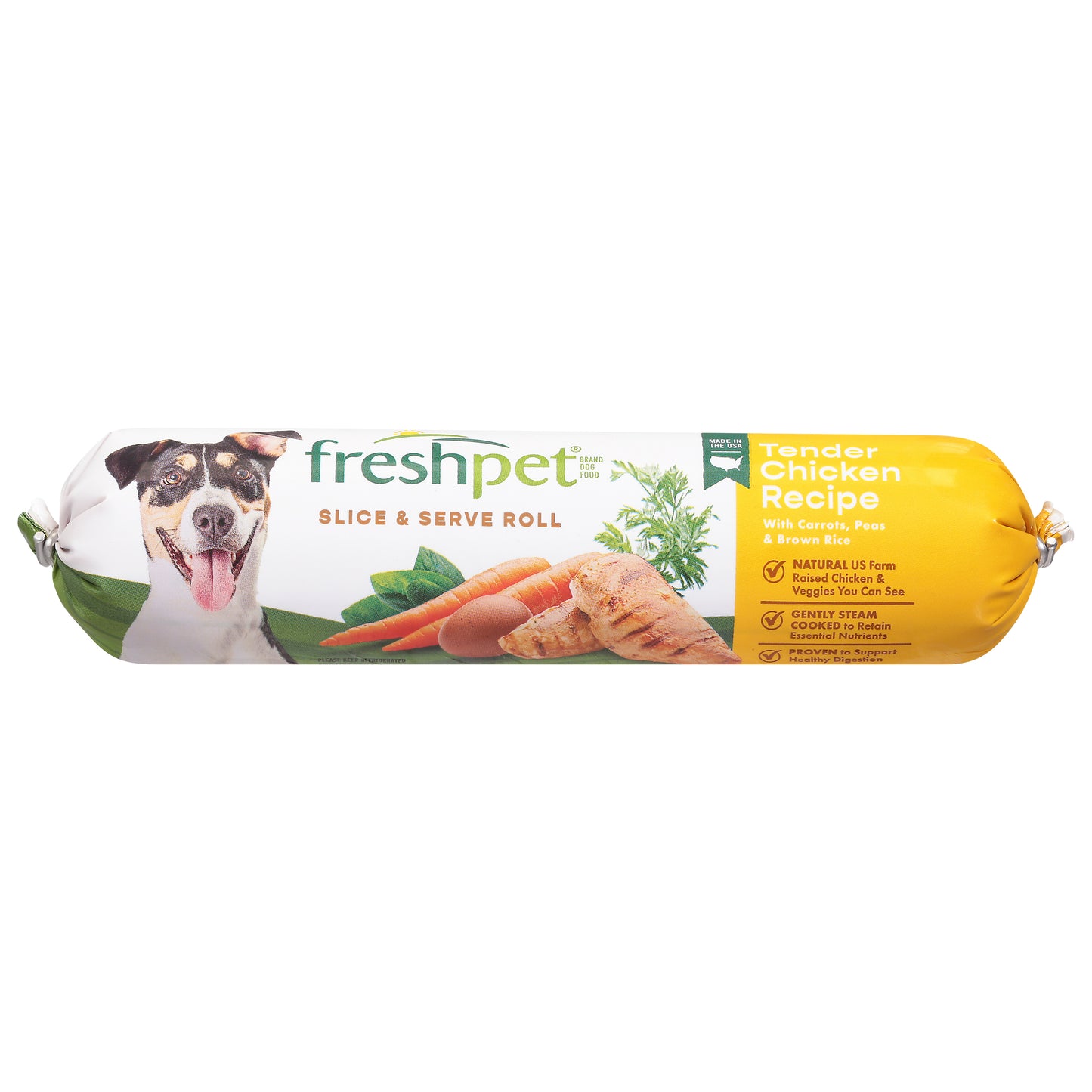 Freshpet Slice & Serve Roll Tender Chicken Recipe Dog Food 1 lb