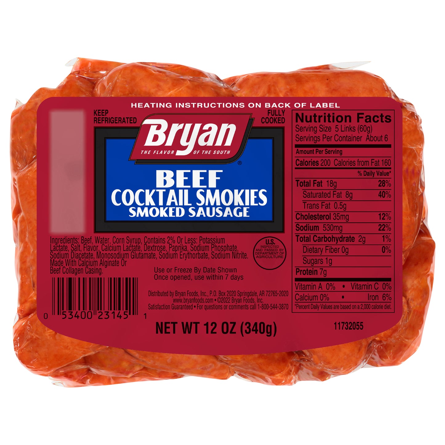 Bryan® Beef Cocktail Smokies Smoked Sausage, 12 oz.