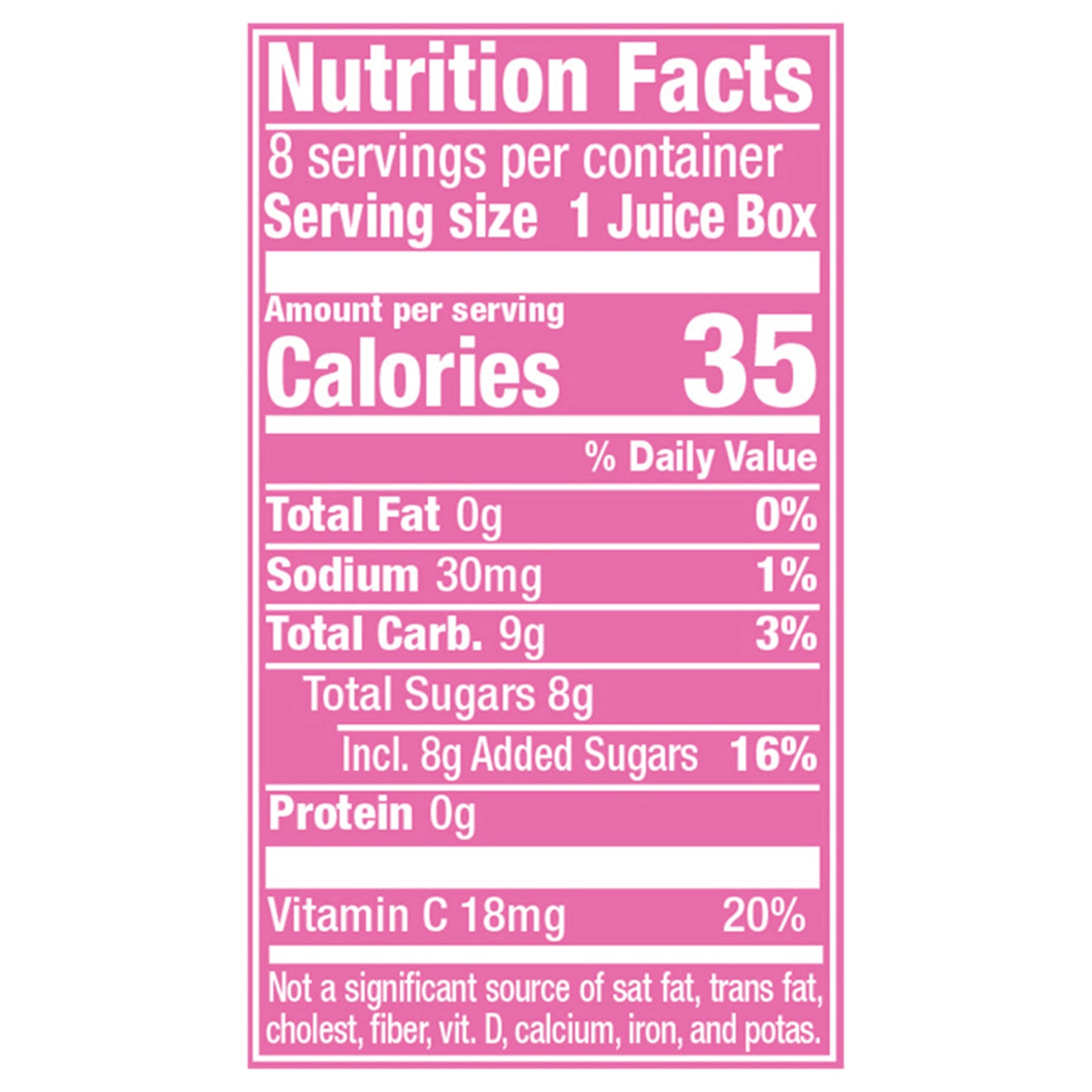 Hawaiian Punch Lemon Berry Squeeze, 6.75 fl oz tetra, 8 pack
