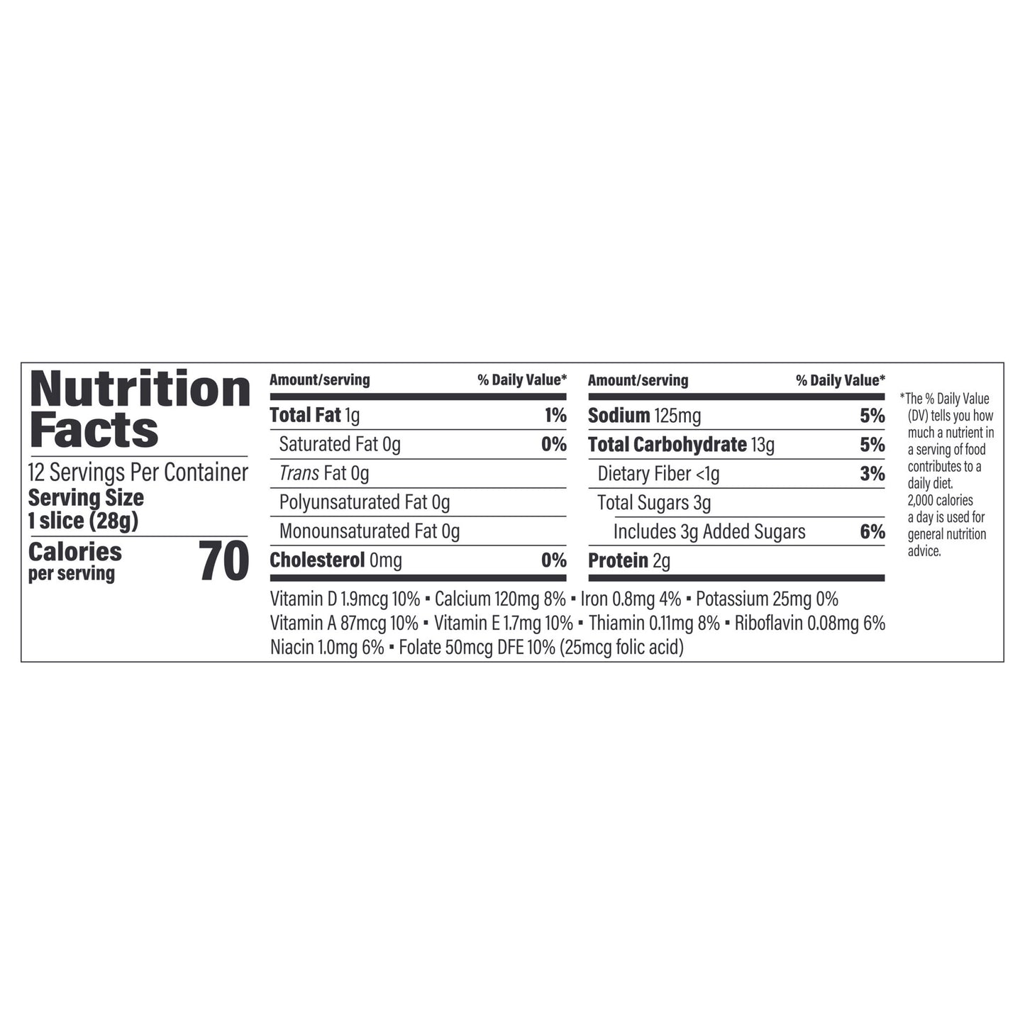 Sara Lee White Half Loaf Bread, 12 oz