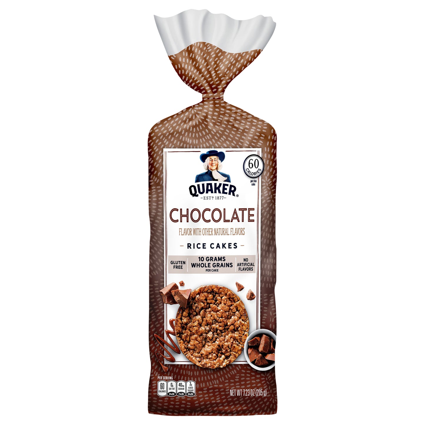 Quaker Rice Cakes Chocolate 7.23 Oz