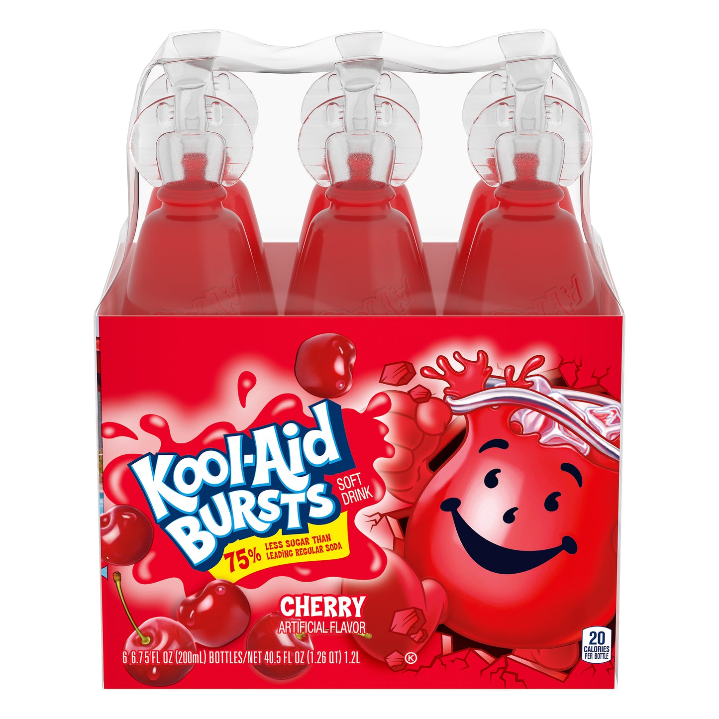 Kool-Aid Bursts Cherry Ready-To-Drink , 6 ct - 6.75 fl oz Bottles