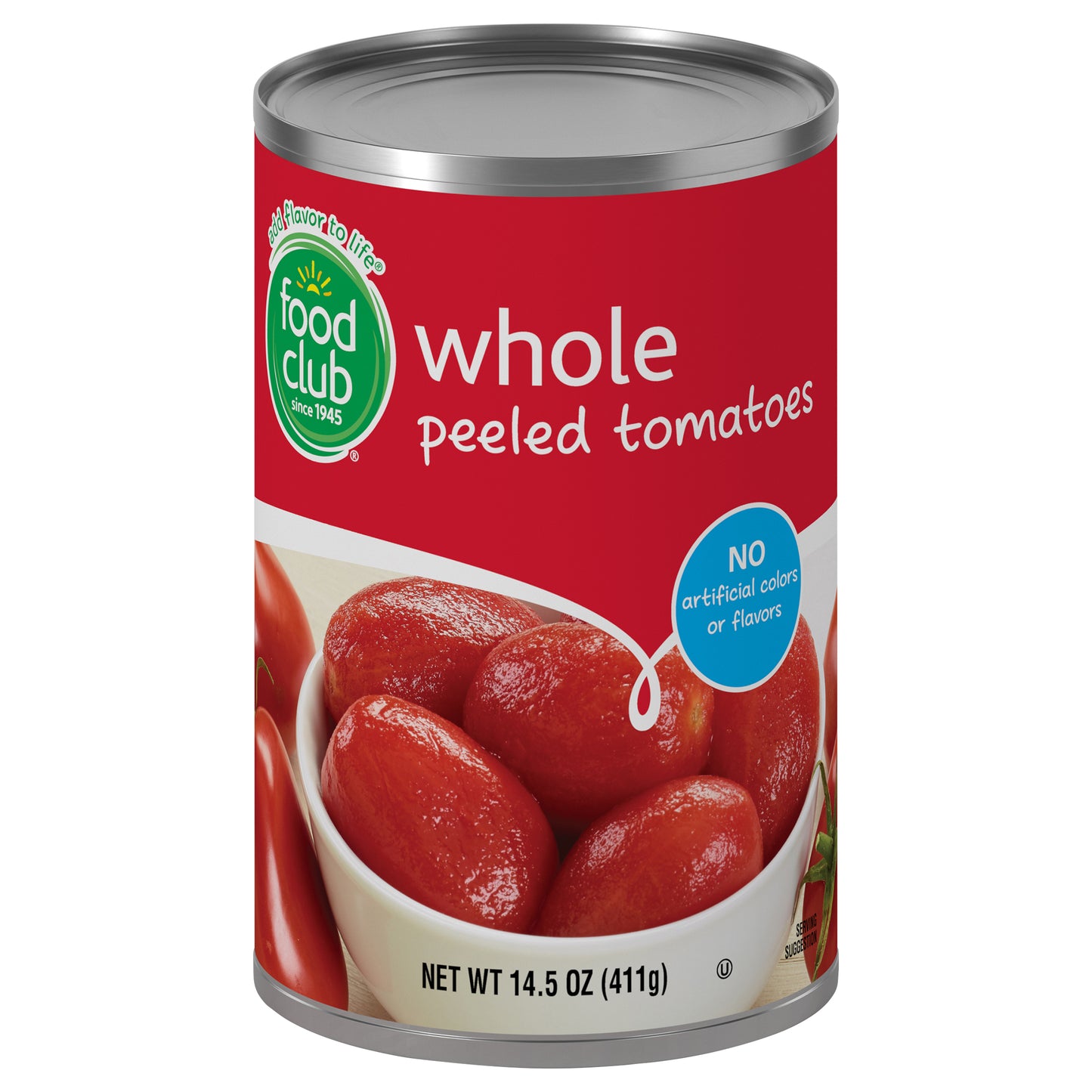 Food Club Whole Peeled Tomatoes 14.5 oz