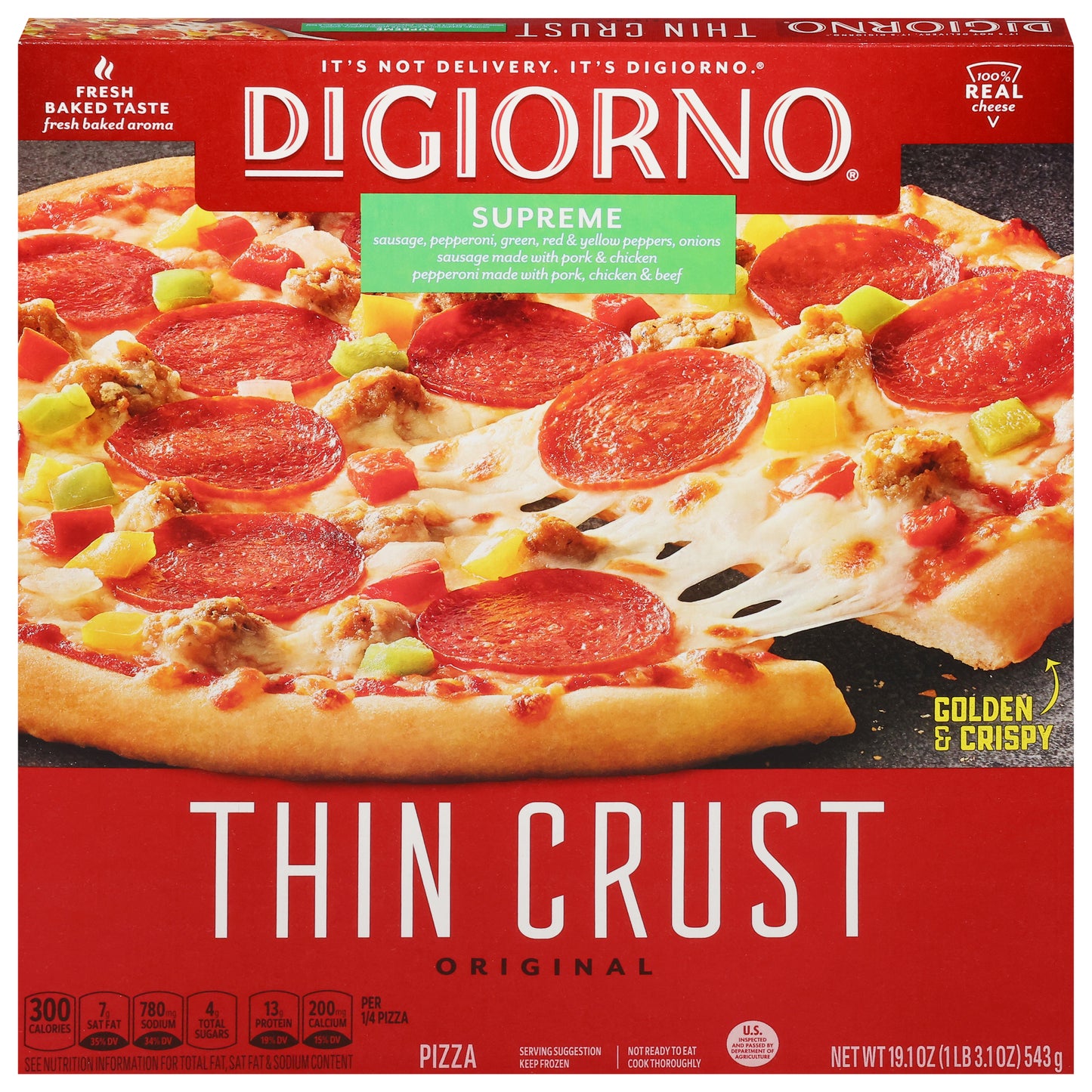 DiGiorno Original Thin Crust Supreme Pizza 19.1 oz