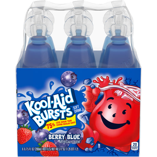 Kool-Aid Bursts Berry Blue Soft Drink 6-6.75 fl. oz. Bottles