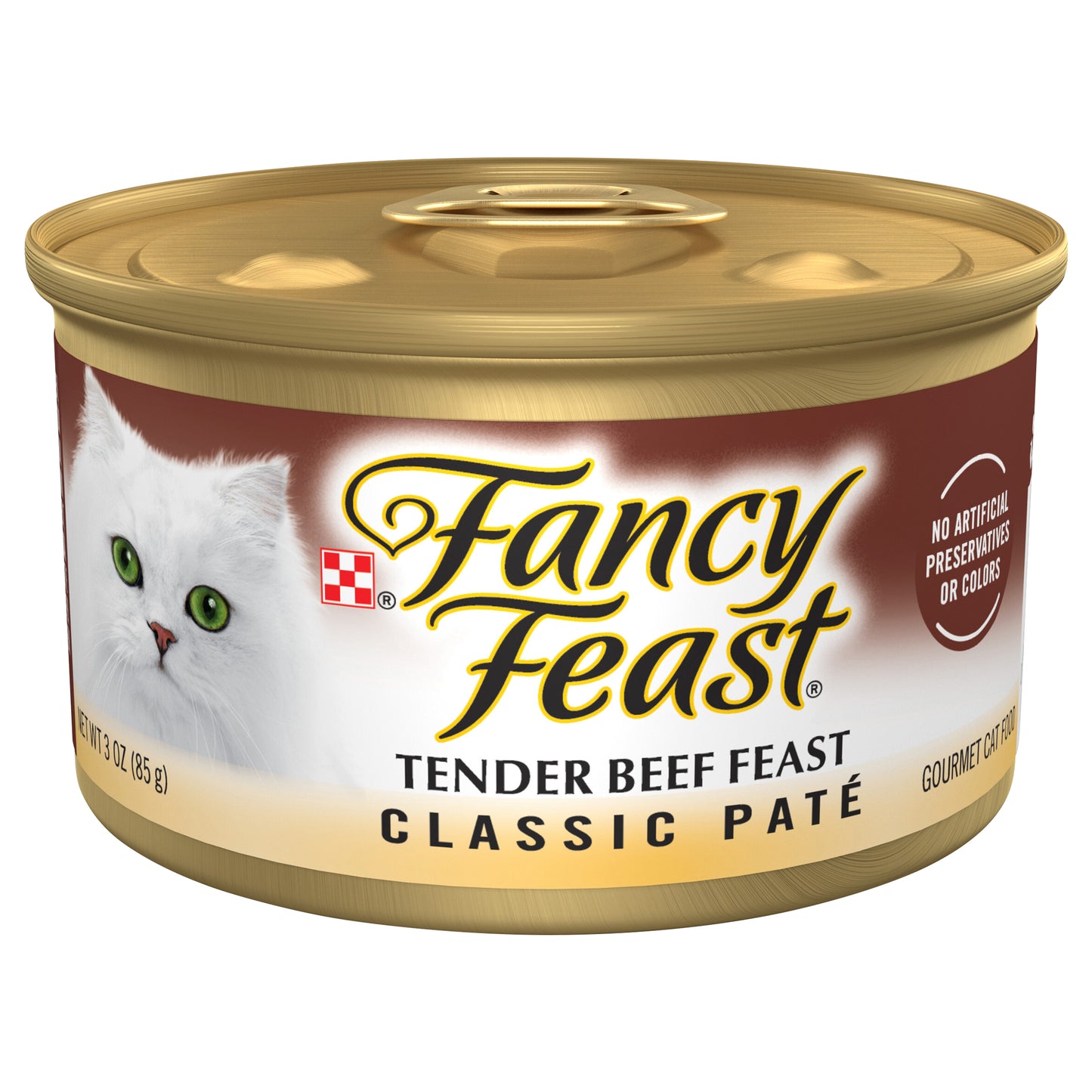 Purina Fancy Feast Tender Beef Feast Classic Grain Free Wet Cat Food Pate - 3 oz. Can