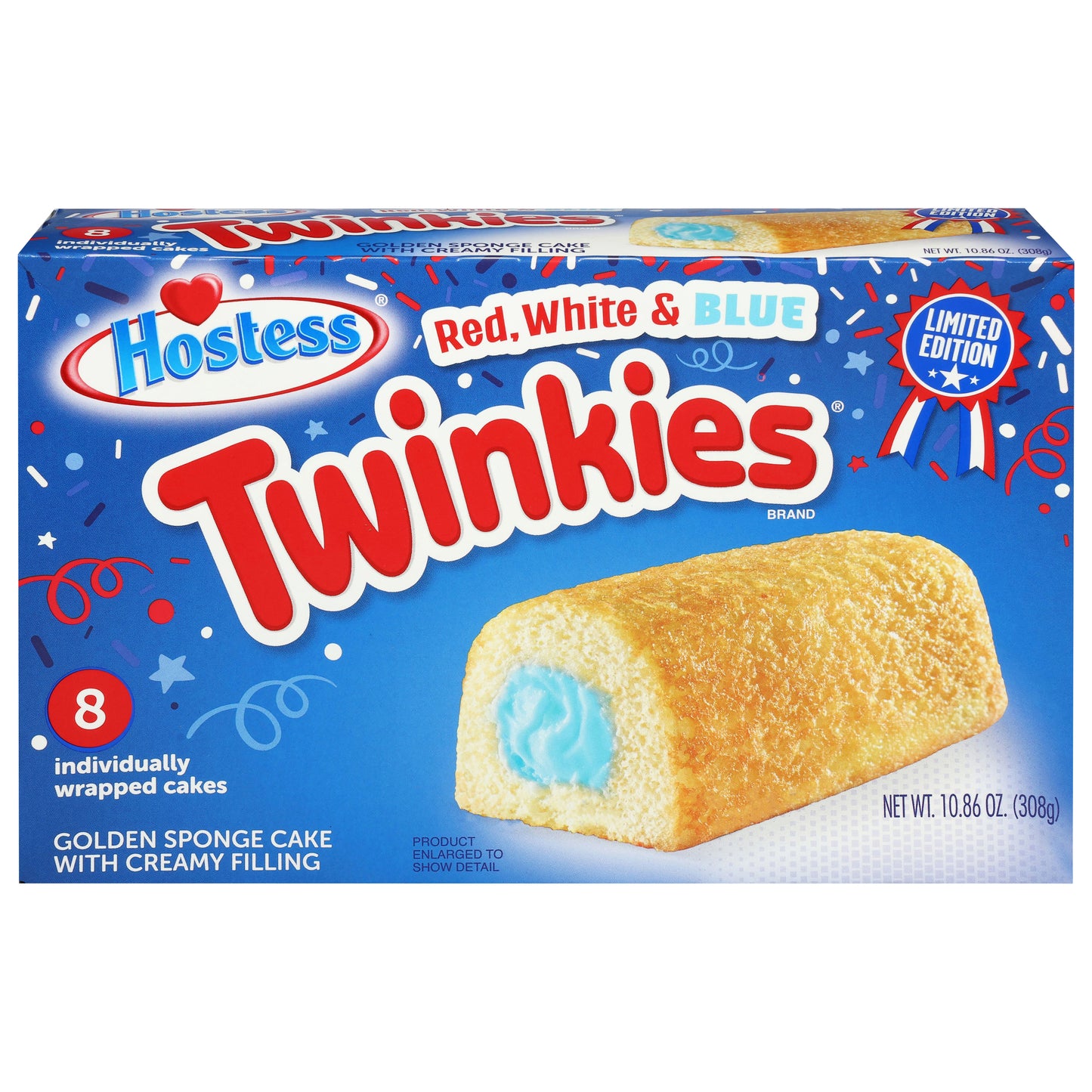 Hostess Red, White & Blue Twinkies 8 Each
