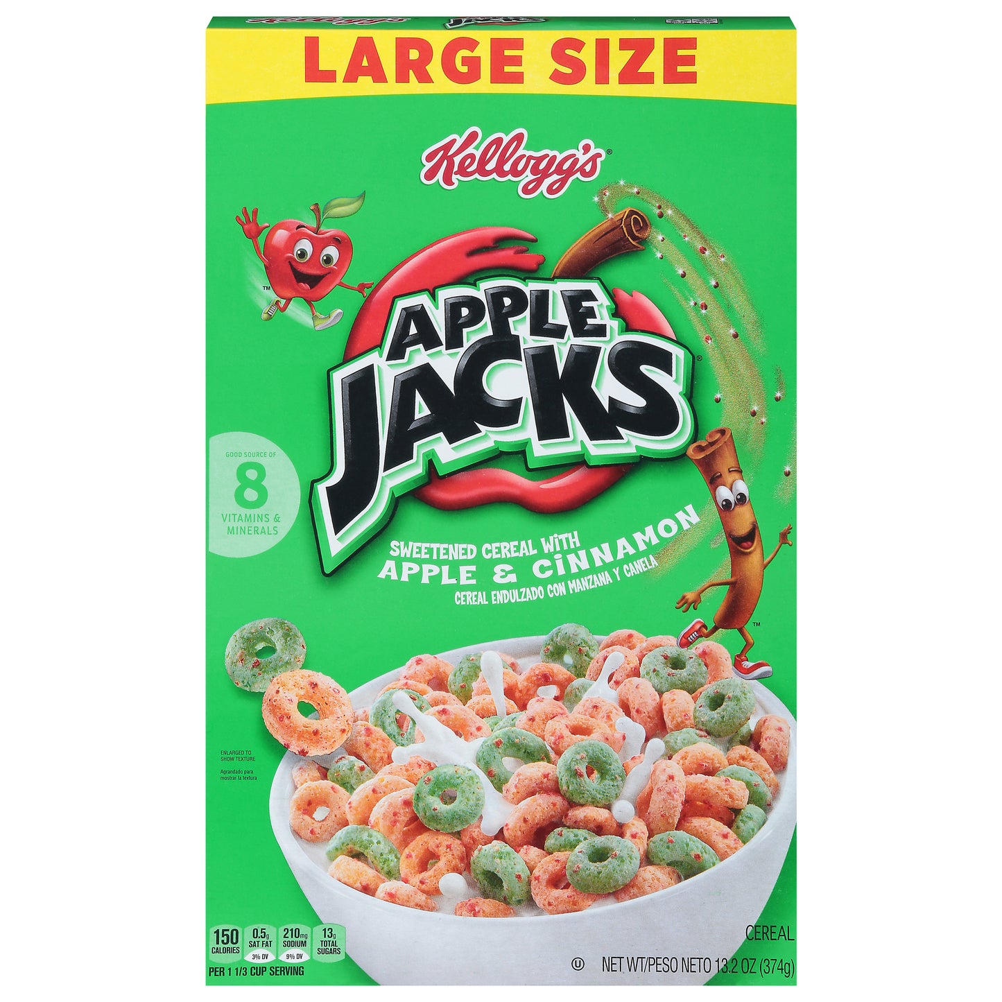 Apple Jacks Apple & Cinnamon Cereal Large Size 13.2 oz