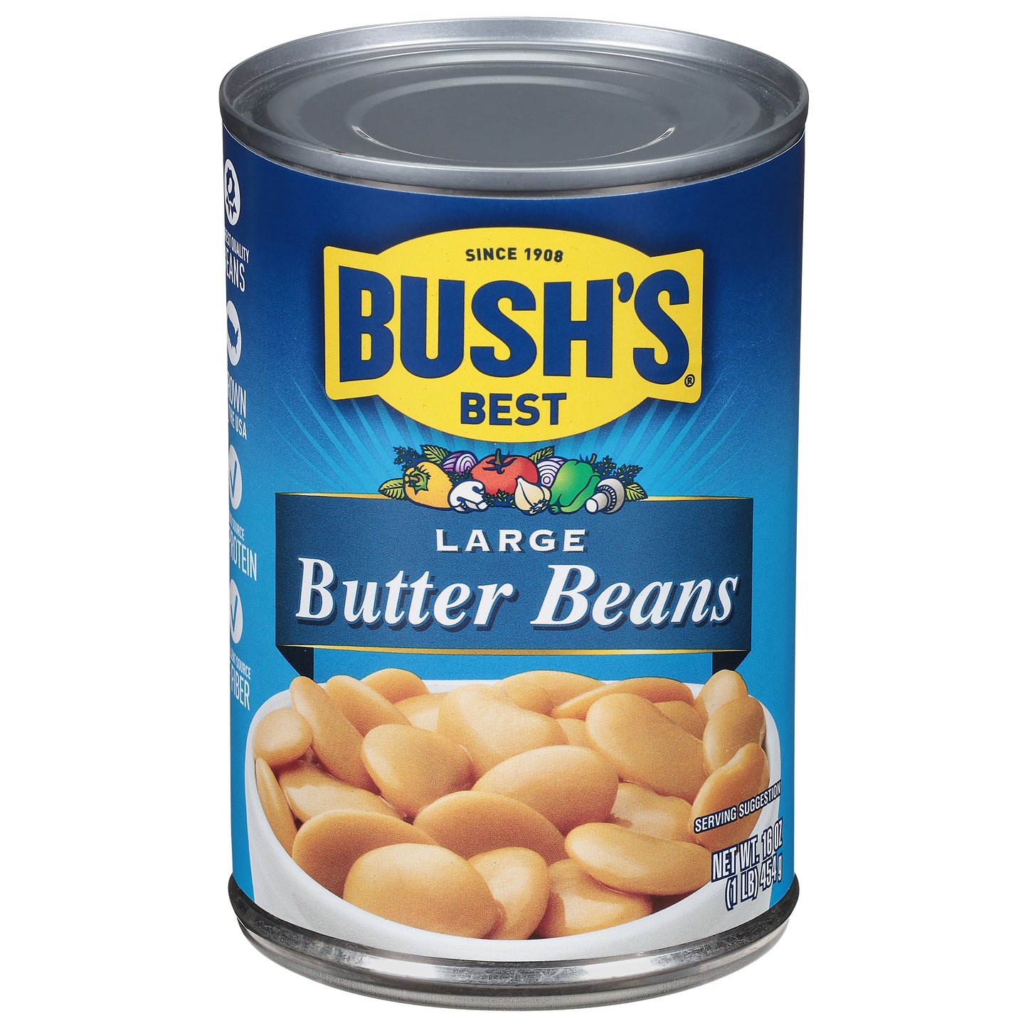 Bush's Best Butter Beans Large 16 oz