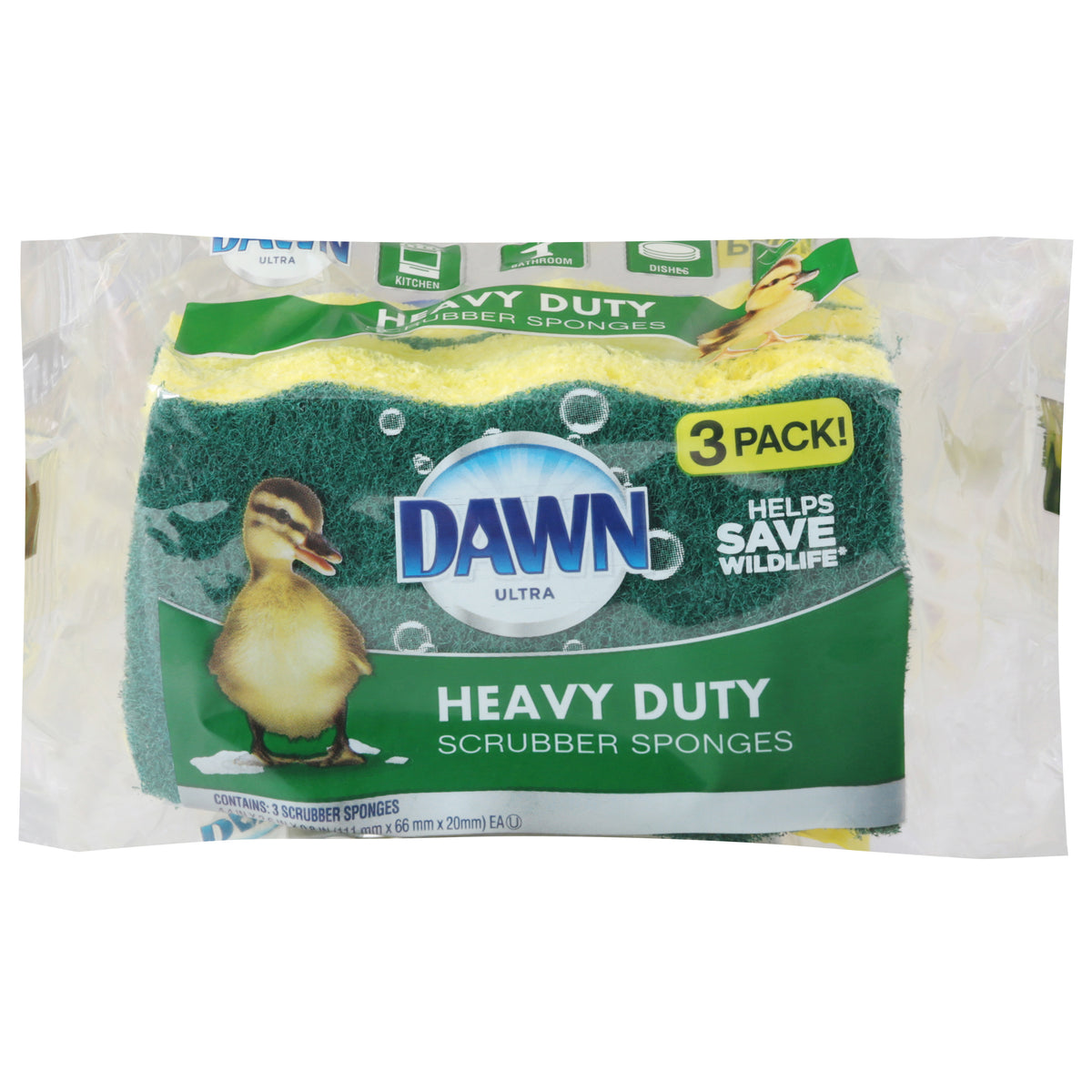 Dawn Ultra Heavy Duty Scrubber Sponges 3 ea