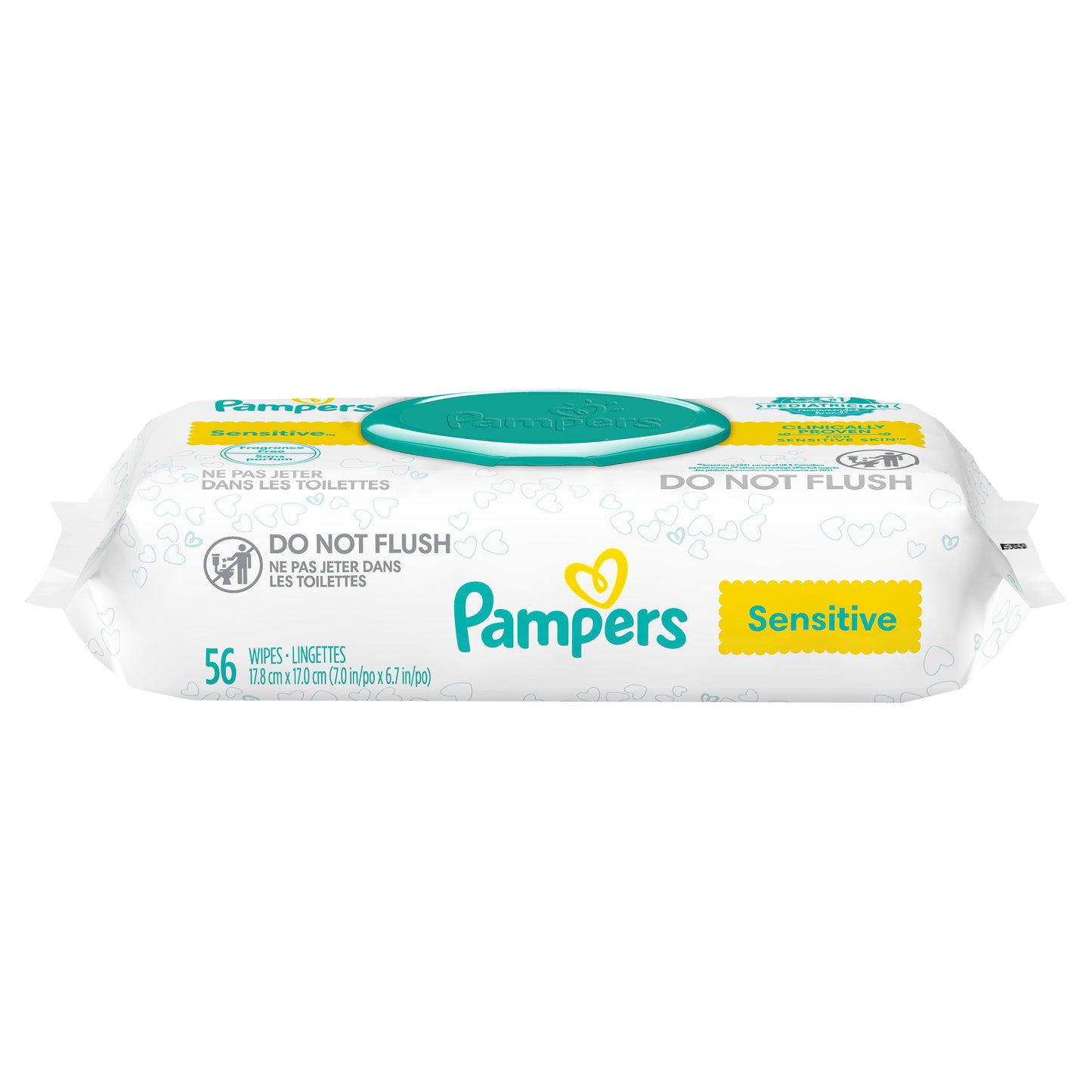 Pampers Baby Wipes Sensitive Perfume Free 1X Pop-Top 56 Count