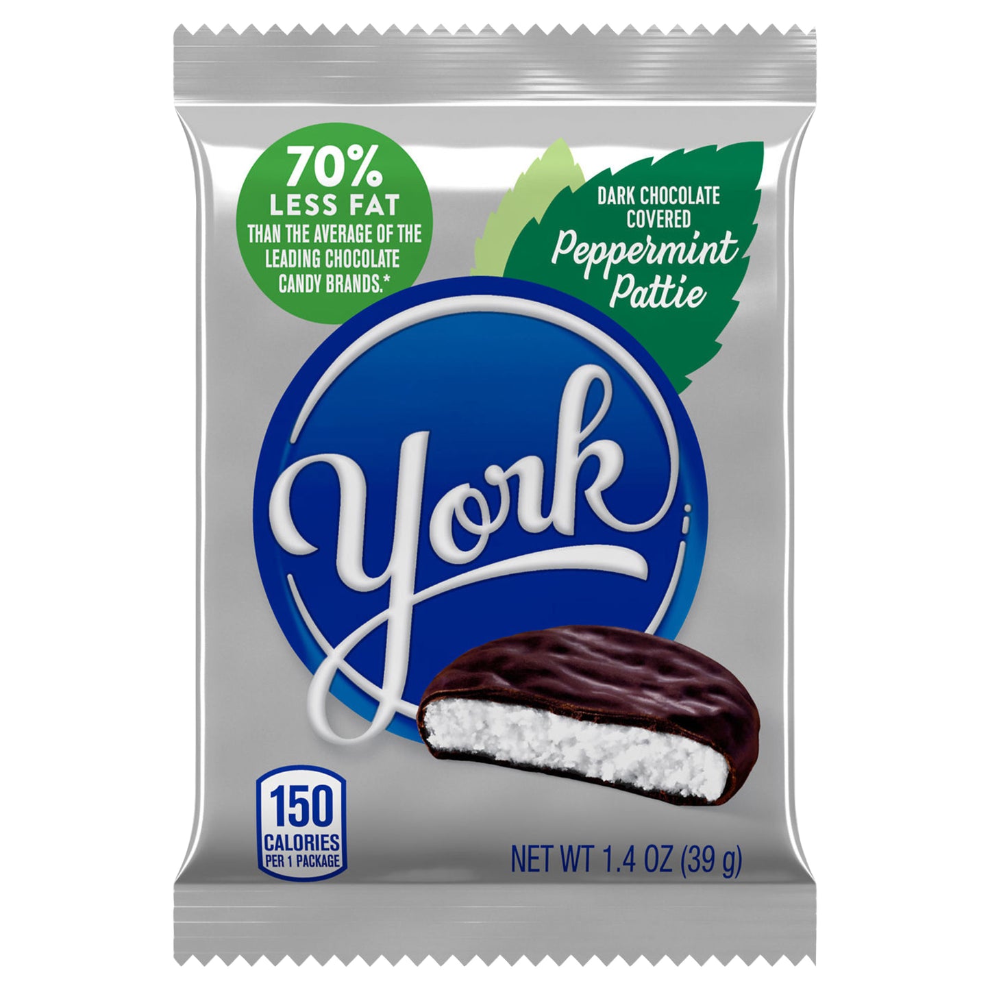YORK Dark Chocolate Peppermint Patties, Candy Pack, 1.4 oz