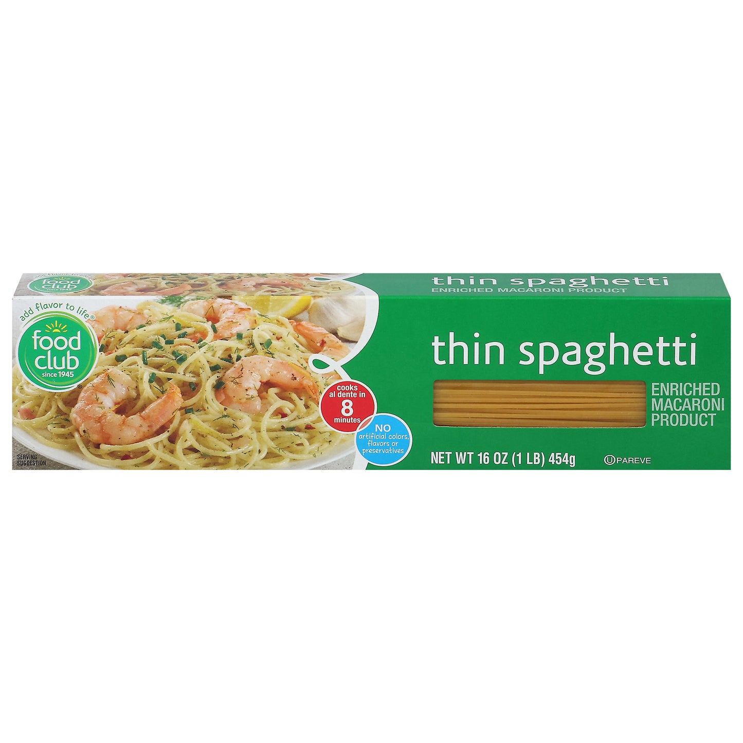 Food Club Thin Spaghetti Enriched Macaroni Product 16 oz