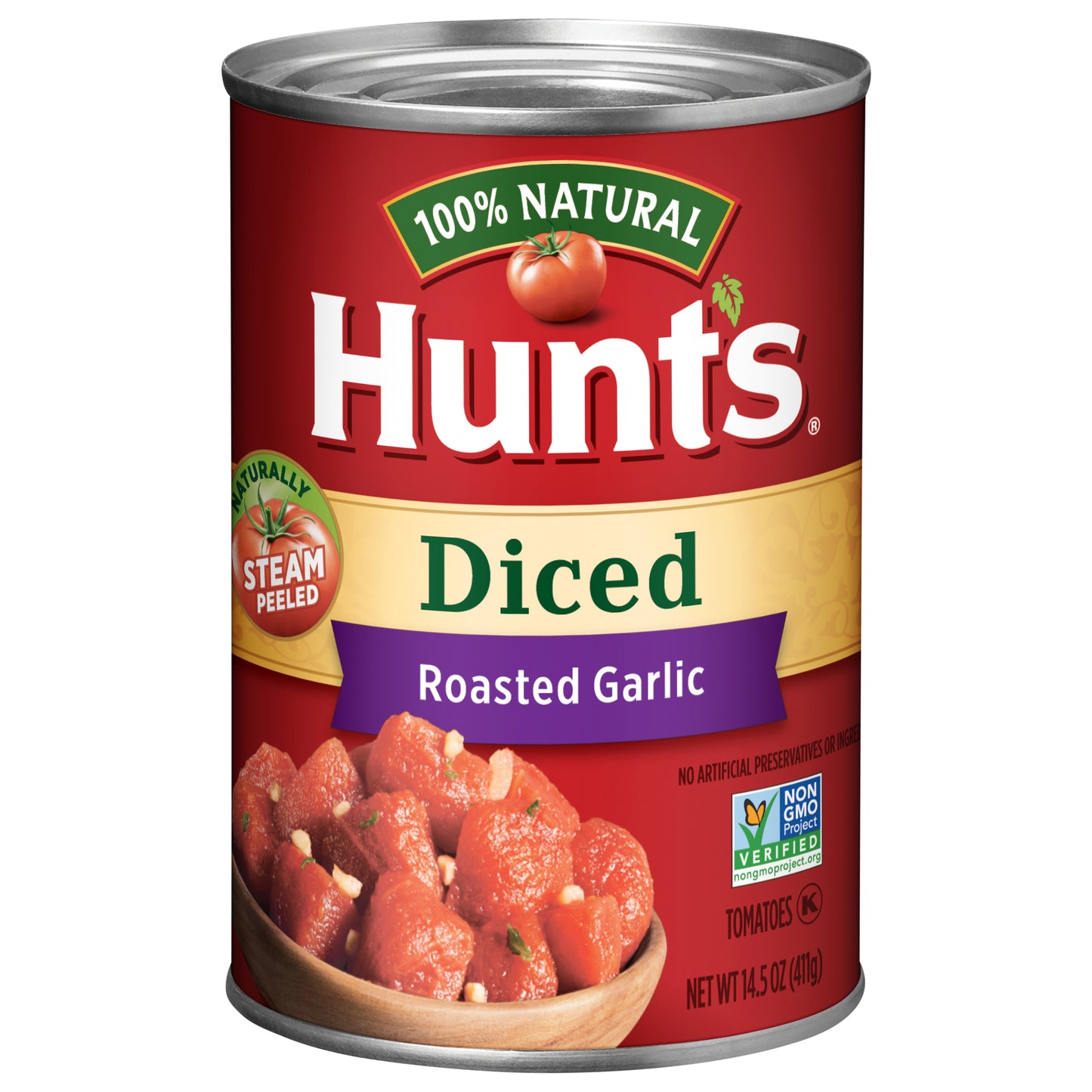 Hunt's Diced Tomatoes with Roasted Garlic, 14.5 oz