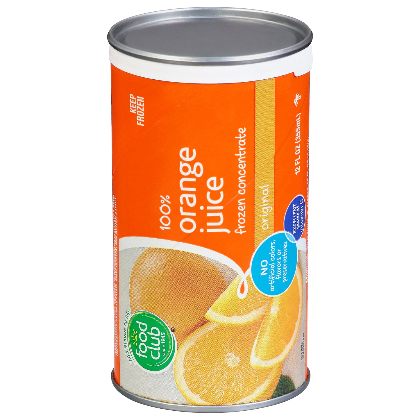 Food Club Original Frozen Concentrate Orange 100% Juice 12 fl oz