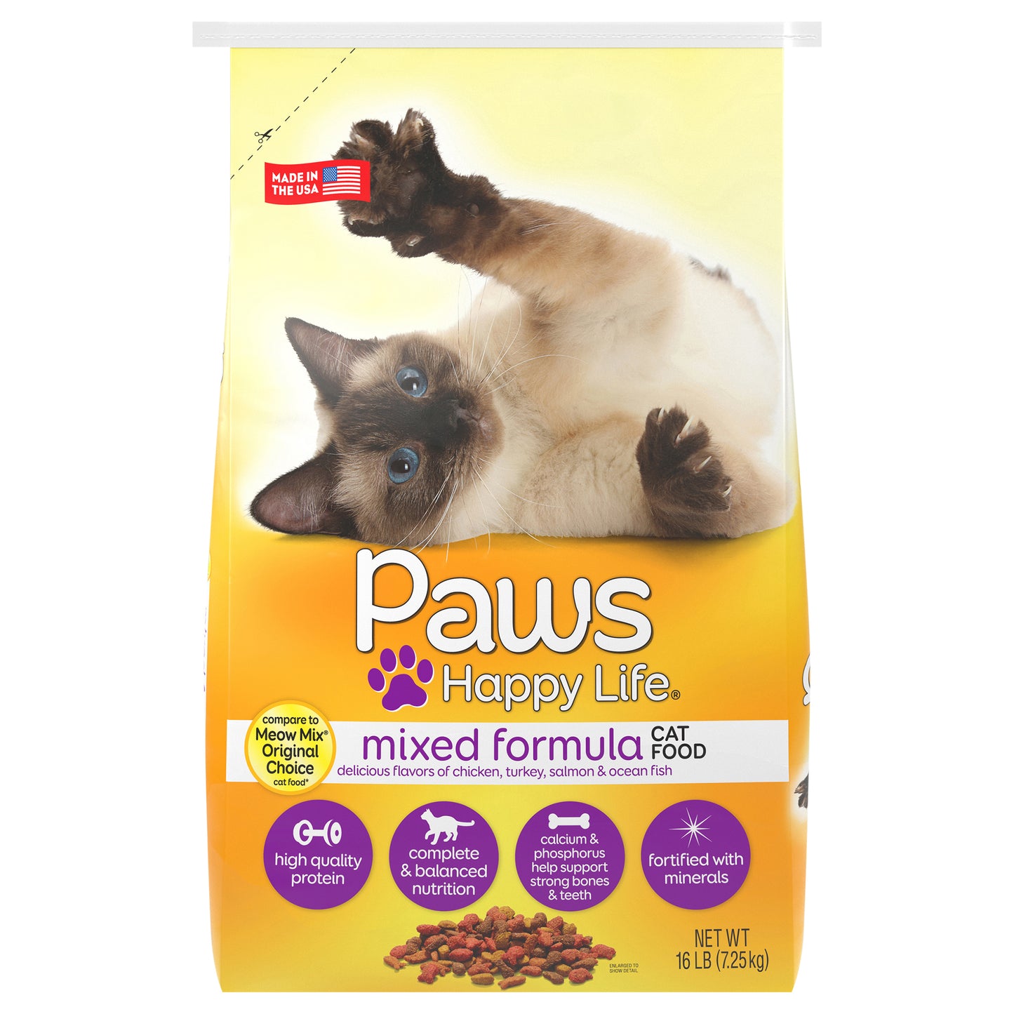 Paws Happy Life Mixed Formula Cat Food 16 lb