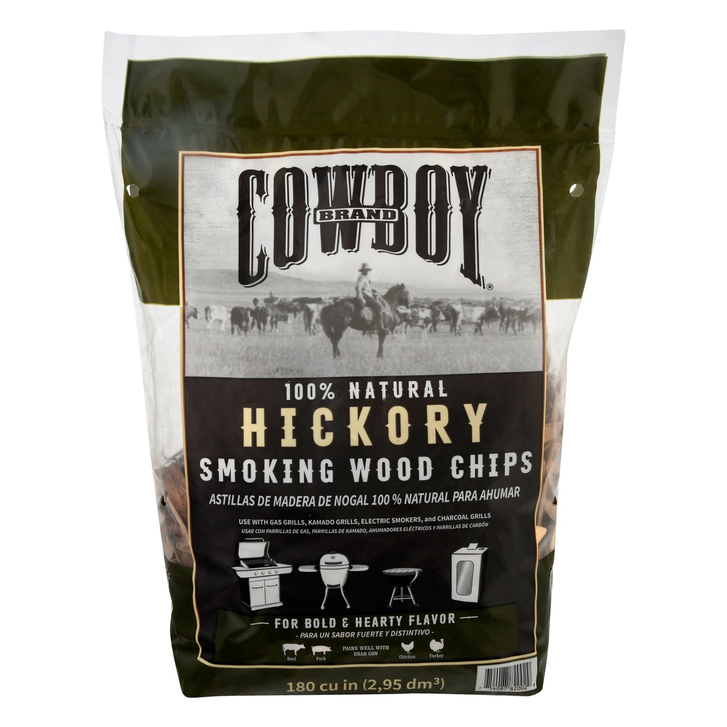 Cowboy Hickory Smoking Wood Chips 1 ea
