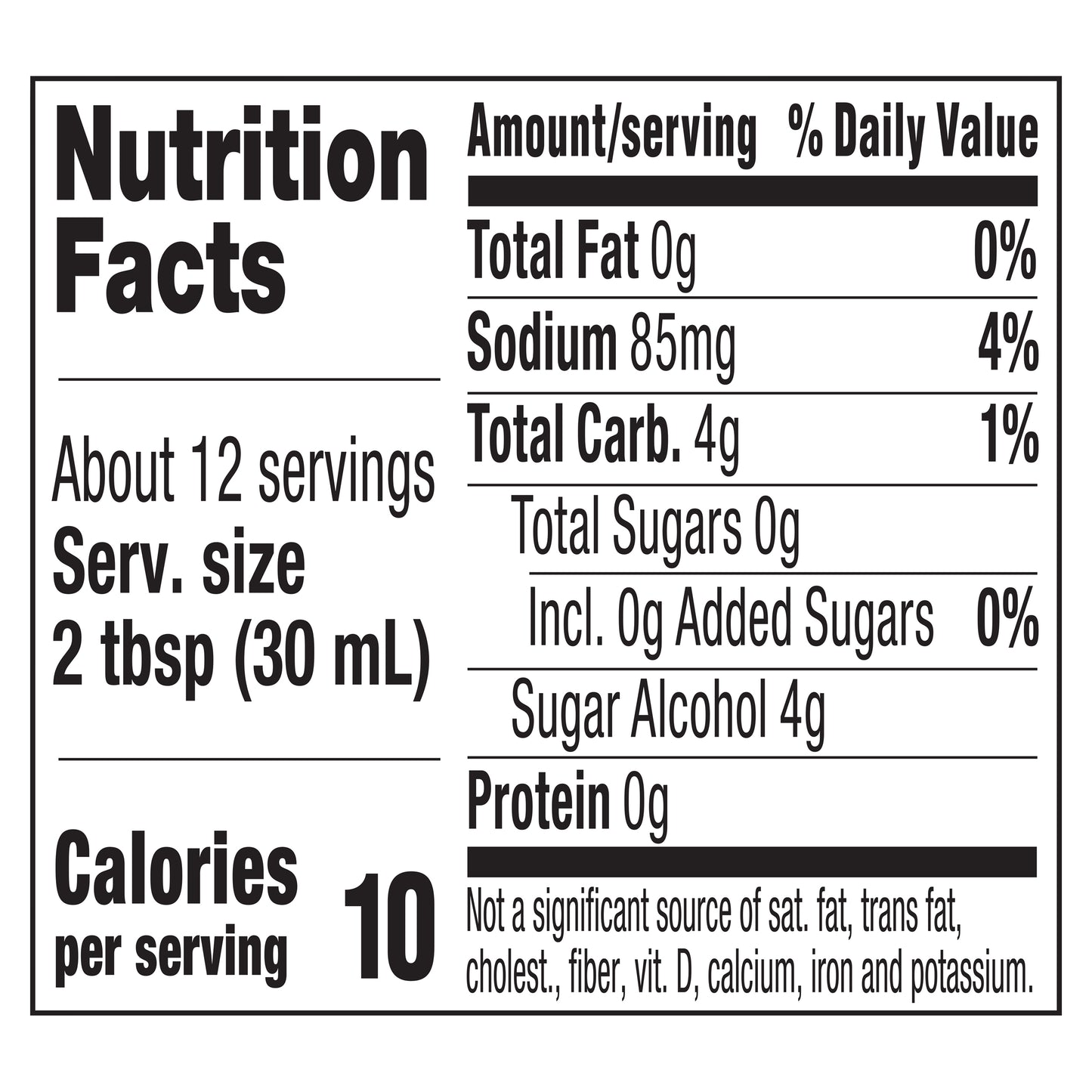 Log Cabin Sugar Free Syrup, 12 FL OZ