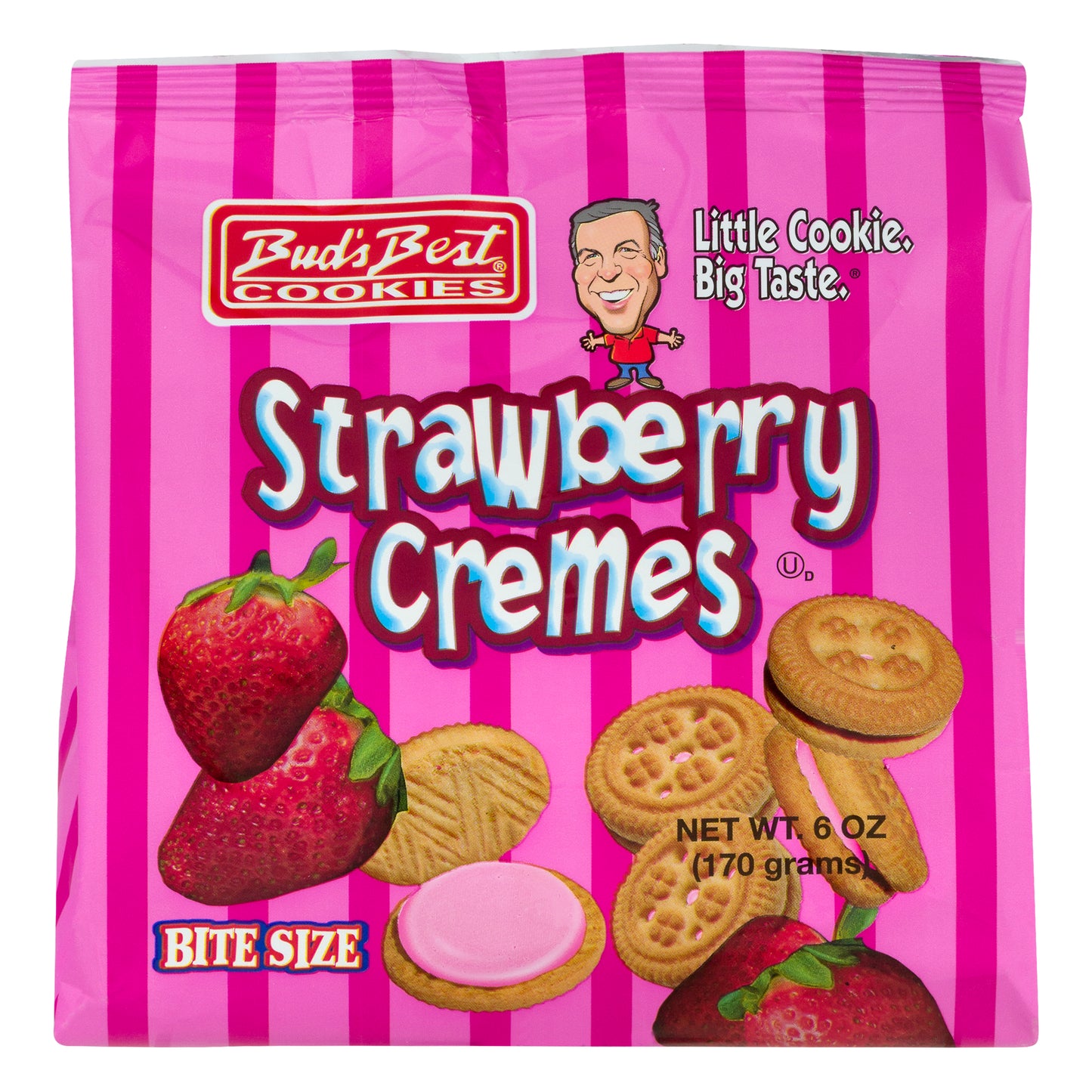 Bud's Best Cookies Bite Size Strawberry Cremes Cookies 6 oz